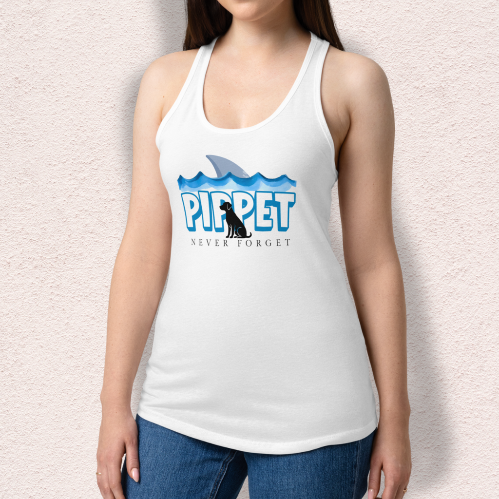 Pippet Never Forget Tank | Women’s Shark Horror Racerback