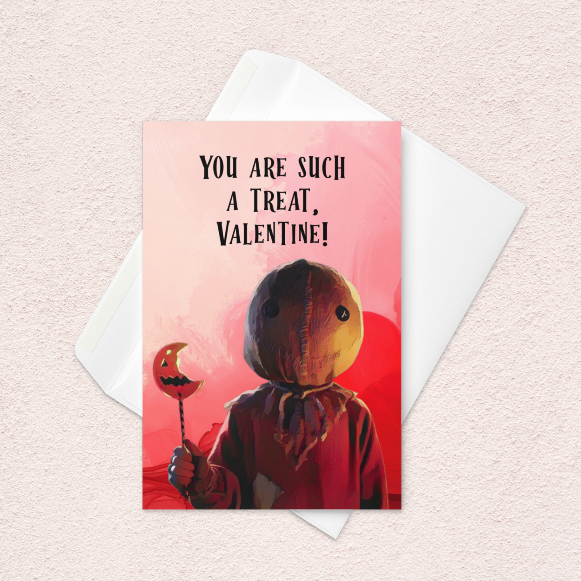 Funny Horror Valentine Card – “You are such a treat” Halloween Cutie Valentine