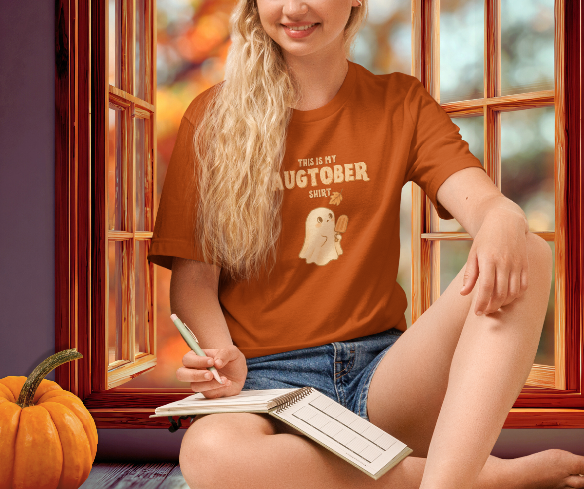 This Is My Augtober Shirt Tee | Unisex Ghost Fall Graphic Shirt
