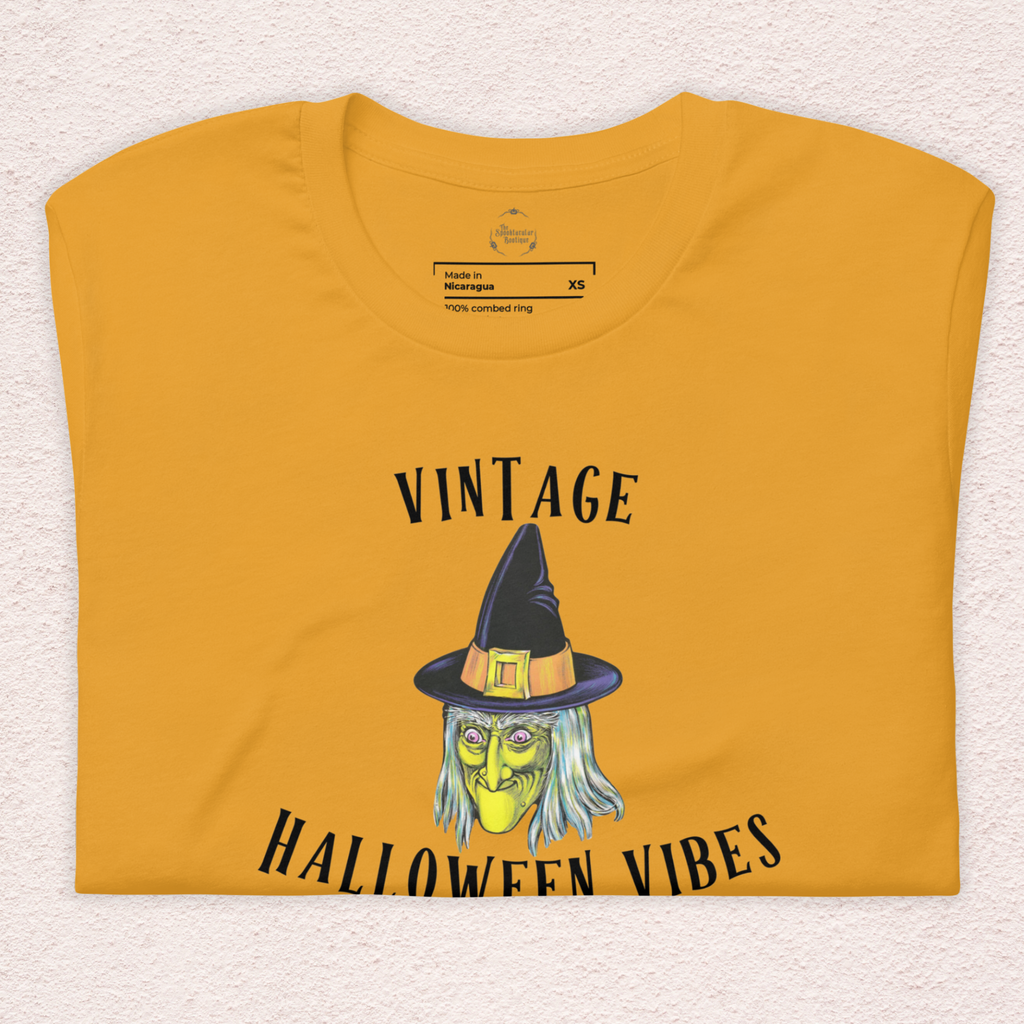 Vintage Halloween Vibes Graphic Shirt | Bella Canvas Unisex Tee