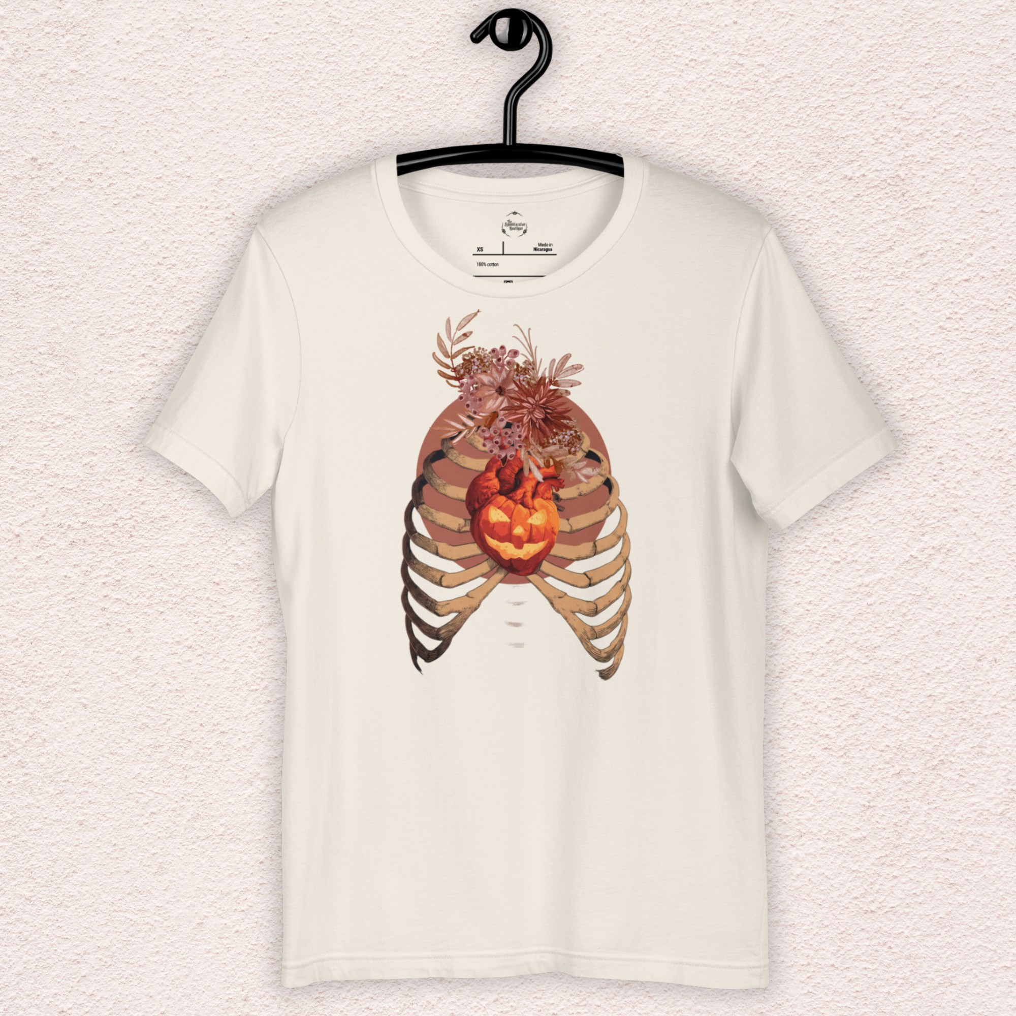 A Fall’s Heart Tee | Skeleton Pumpkin Halloween Shirt | Bella+Canvas Spooky Autumn Graphic Tee