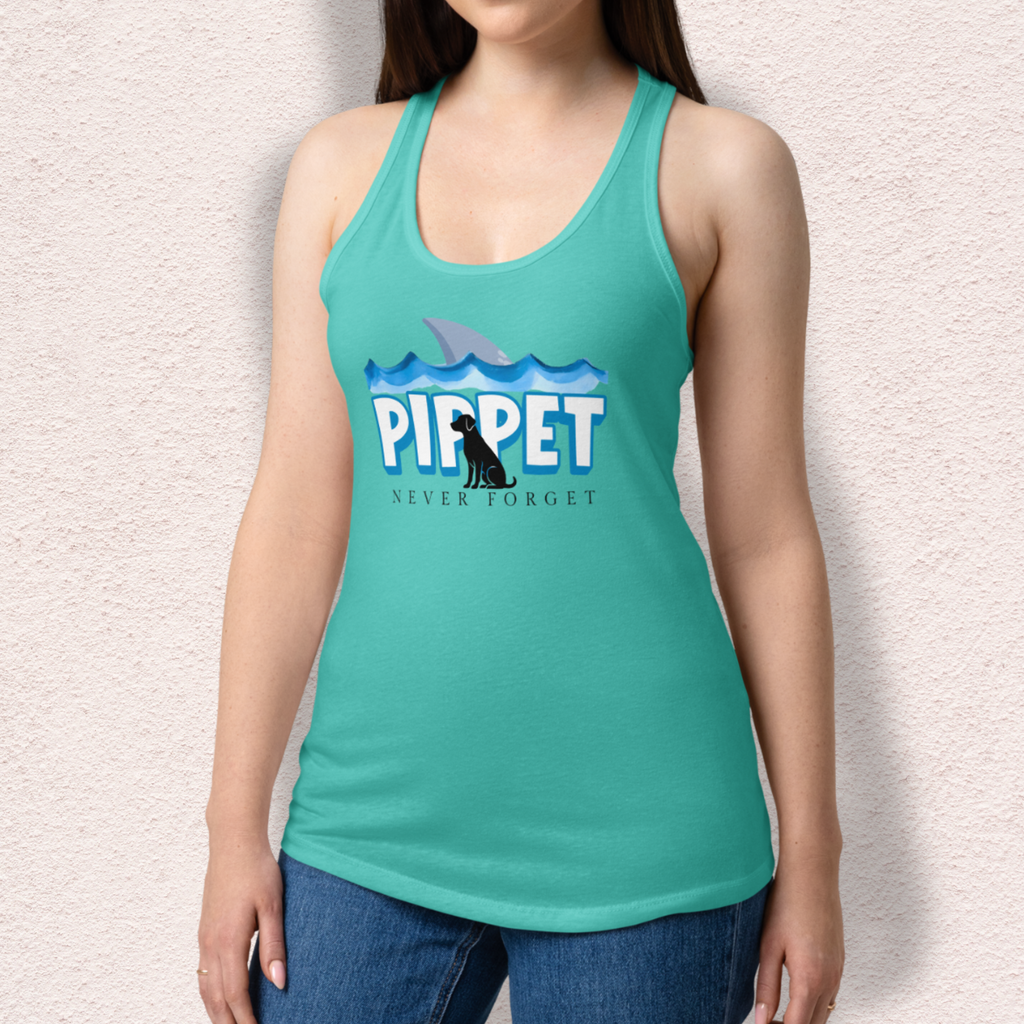 Pippet Never Forget Tank | Women’s Shark Horror Racerback