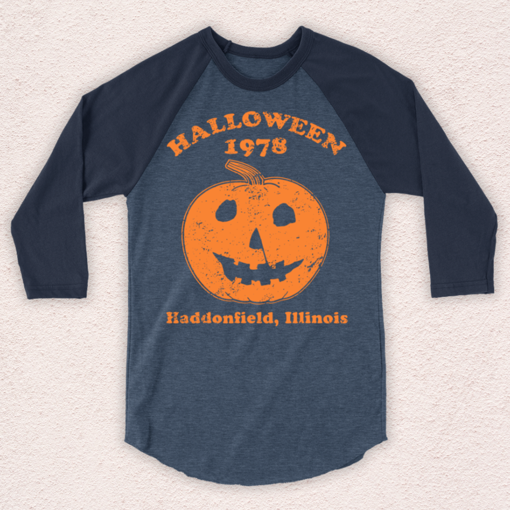 Haddonfield Halloween 1978 Raglan Tee | Unisex 3/4 Sleeve Horror Shirt
