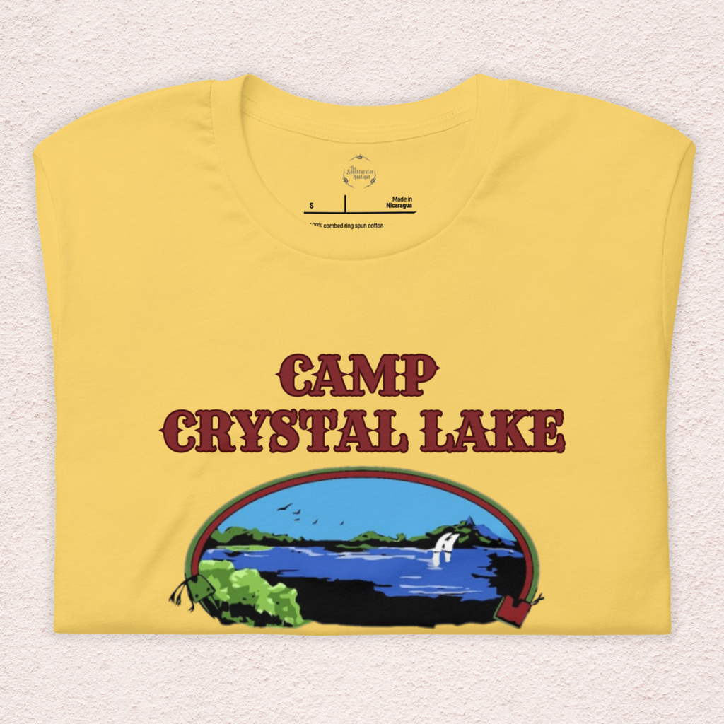 Camp Crystal Lake Tee | Unisex Vintage Horror Camp Graphic Shirt