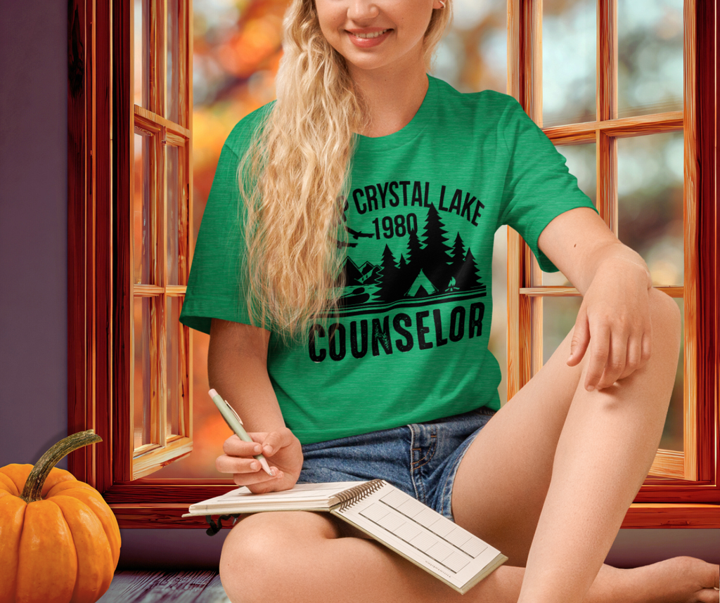 Camp Crystal Lake Tee | Unisex Vintage Summer Camp Horror Shirt (Black Ink)