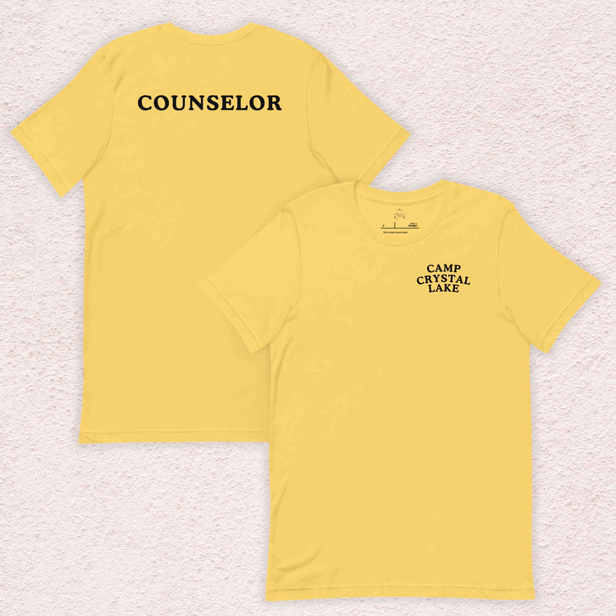 Camp Crystal Lake Counselor Tee | Unisex Horror Camp Front & Back Shirt