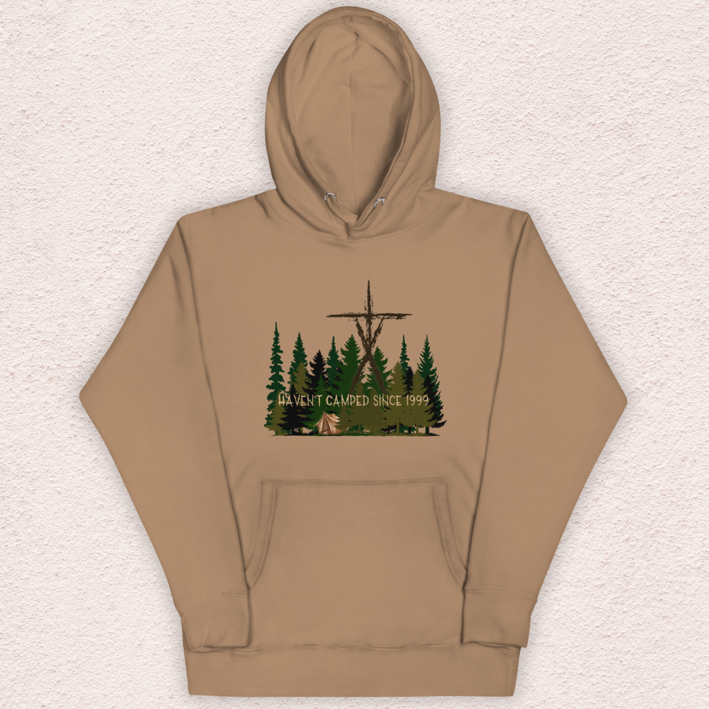 Haven’t Camped Since 1999 Hoodie | Unisex Funny Horror Camp Pullover