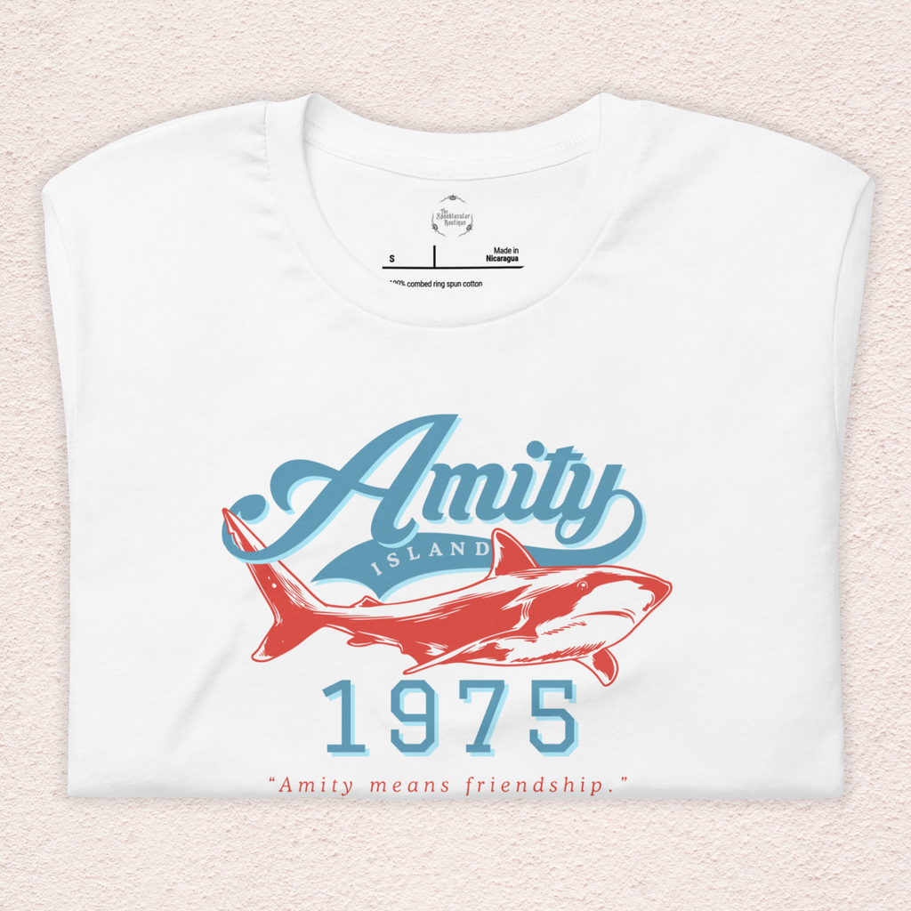 Amity Means Friendship Tee | Unisex Coastal Horror Graphic Shirt