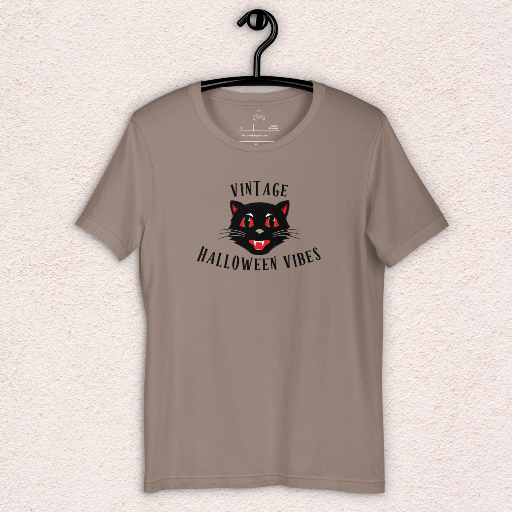 Vintage Halloween Vibes Tee | Unisex Retro Halloween Cat Graphic Shirt