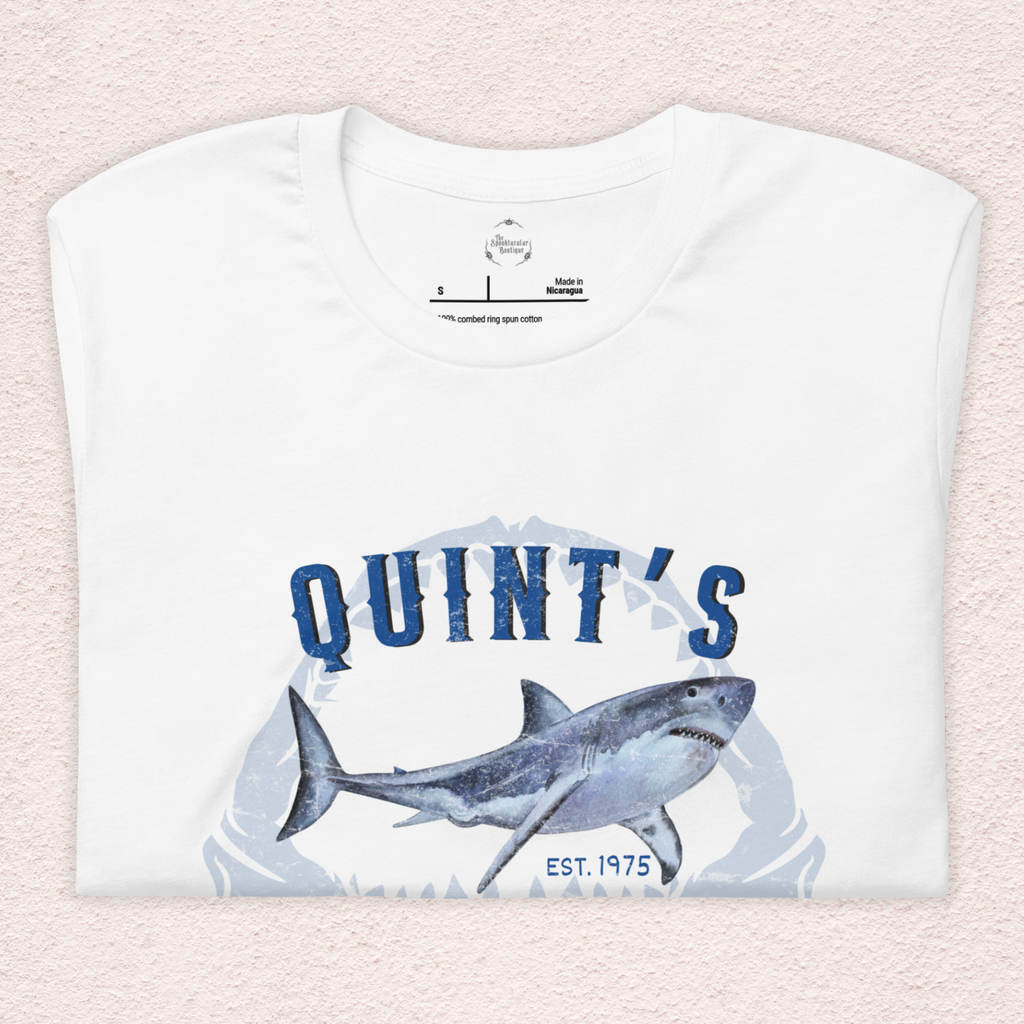 Quint’s Shark Fishing Tee | Unisex Retro Coastal Horror Graphic Shirt