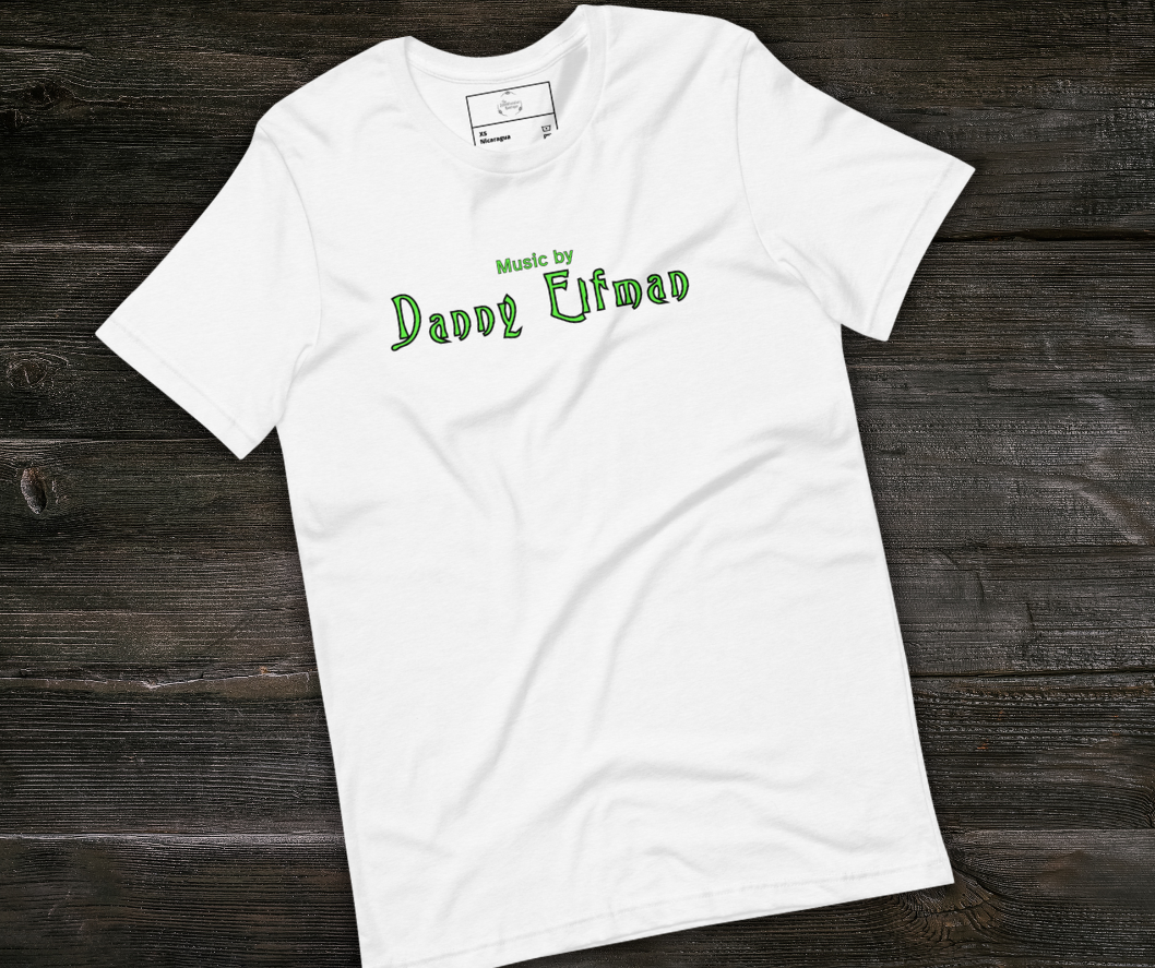 Music by Danny Elfman Tee | Unisex Gothic Film Score Graphic Shirt