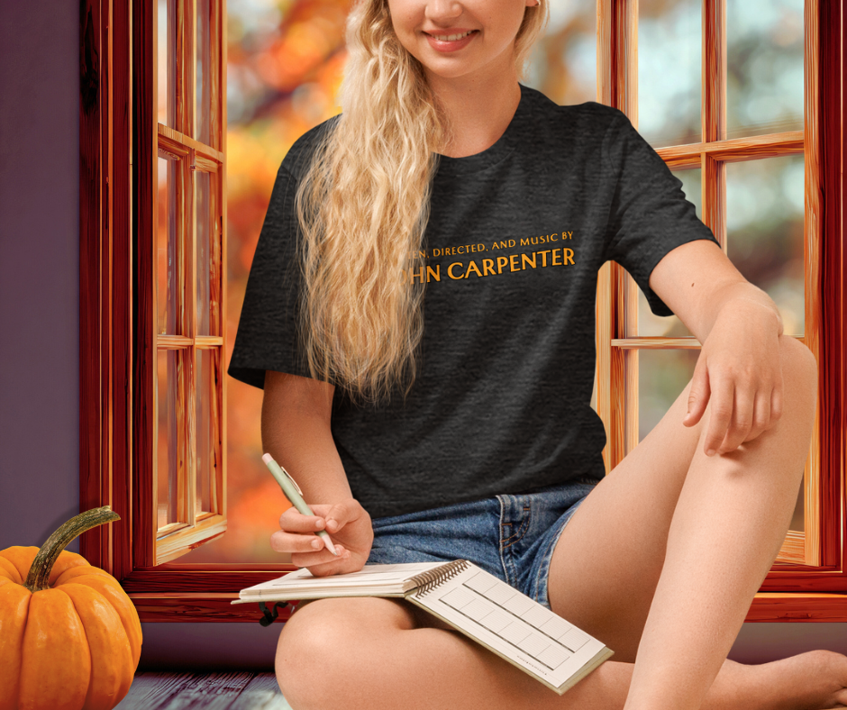 Written, Directed,& Music by John Carpenter Tee | Unisex Horror Film Lover Shirt