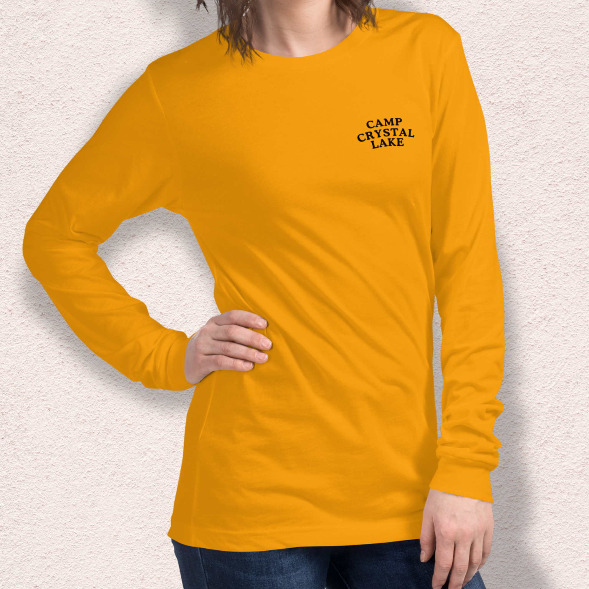 Camp Slasher Counselor Long Sleeve Tee | Bella+Canvas 3501 Unisex (Front + Back Print)