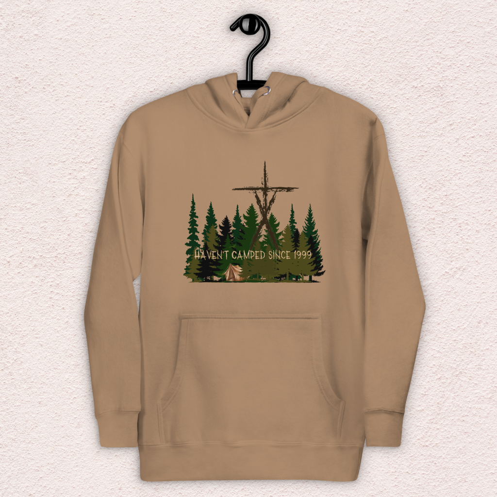 Haven’t Camped Since 1999 Hoodie | Unisex Funny Horror Camp Pullover