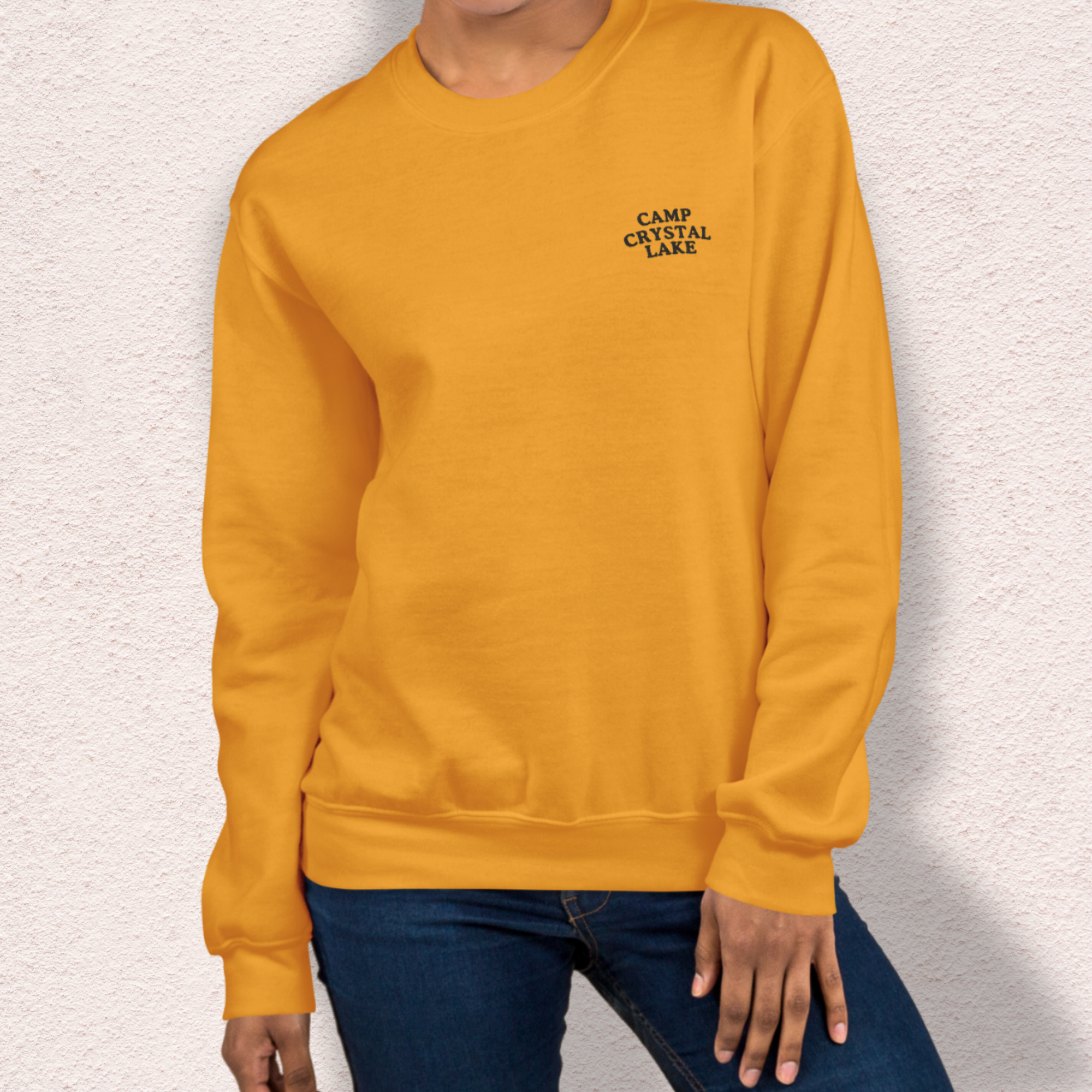 Camp Slasher Counselor Sweatshirt | Gildan Unisex Crewneck (Front + Back Print)