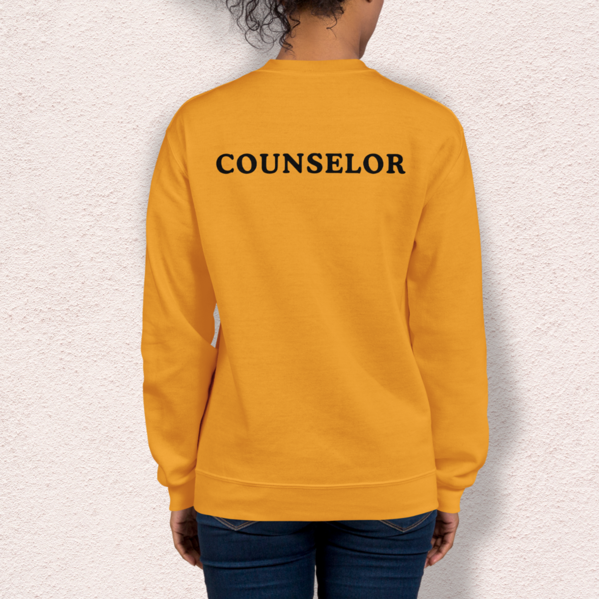 Camp Slasher Counselor Sweatshirt | Gildan Unisex Crewneck (Front + Back Print)
