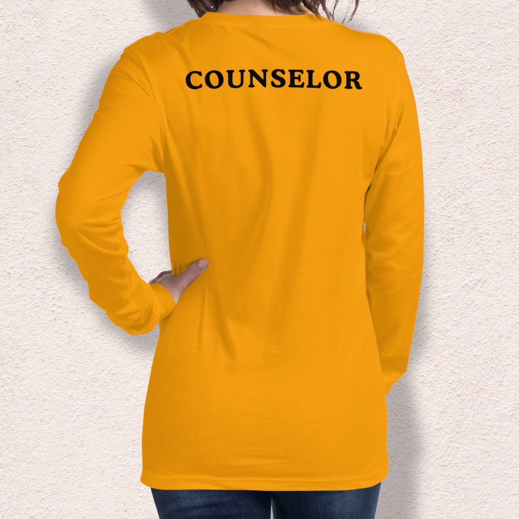 Camp Slasher Counselor Long Sleeve Tee | Bella+Canvas 3501 Unisex (Front + Back Print)