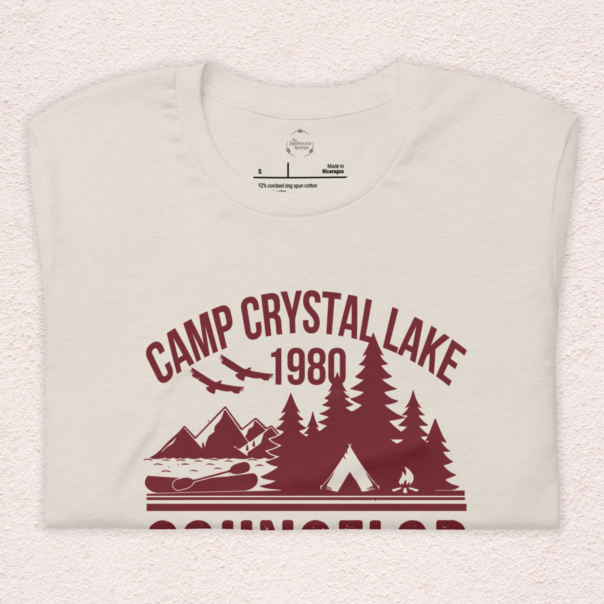 Camp Crystal Lake Tee | Unisex Vintage Summer Camp Horror Shirt (red ink)