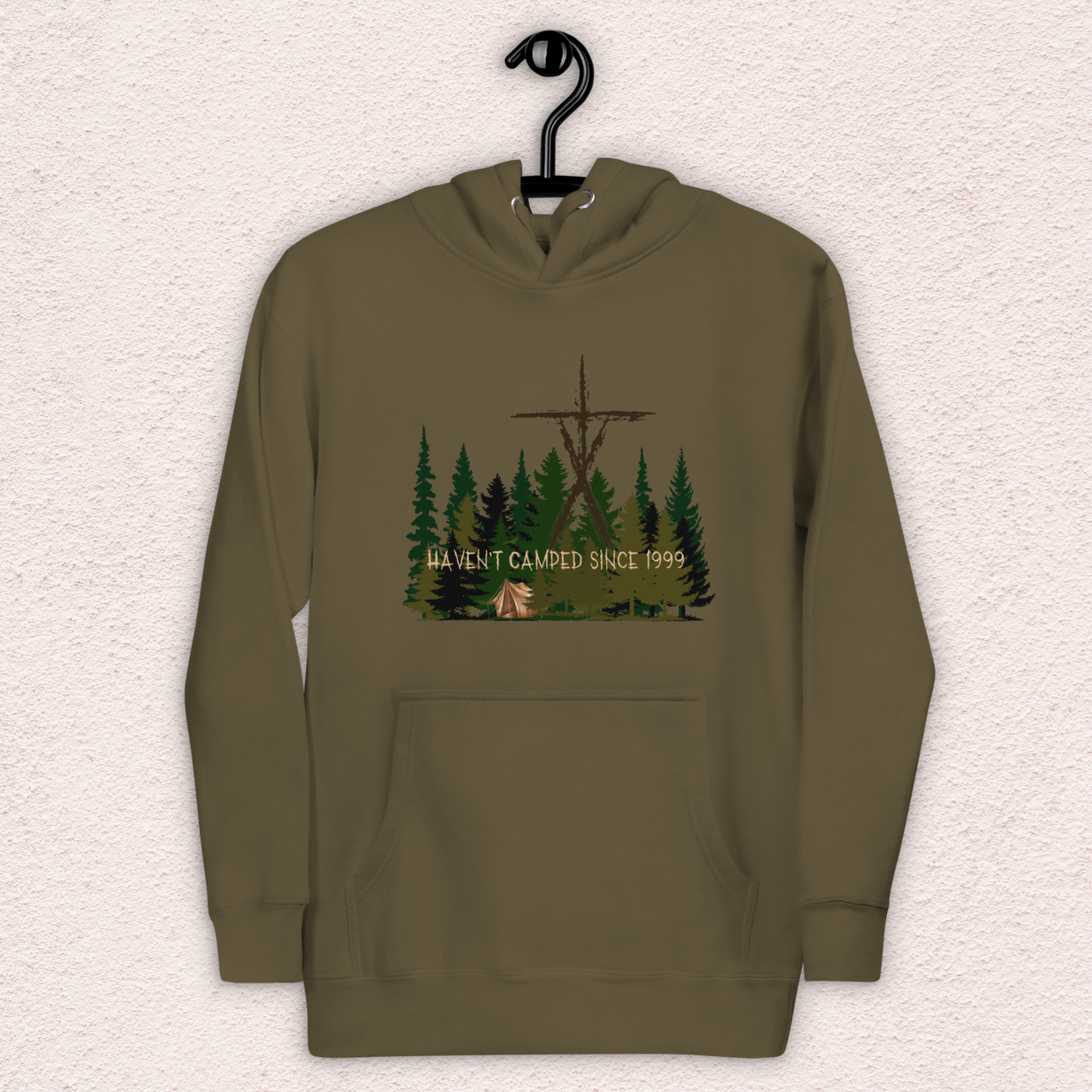 Haven’t Camped Since 1999 Hoodie | Unisex Funny Horror Camp Pullover
