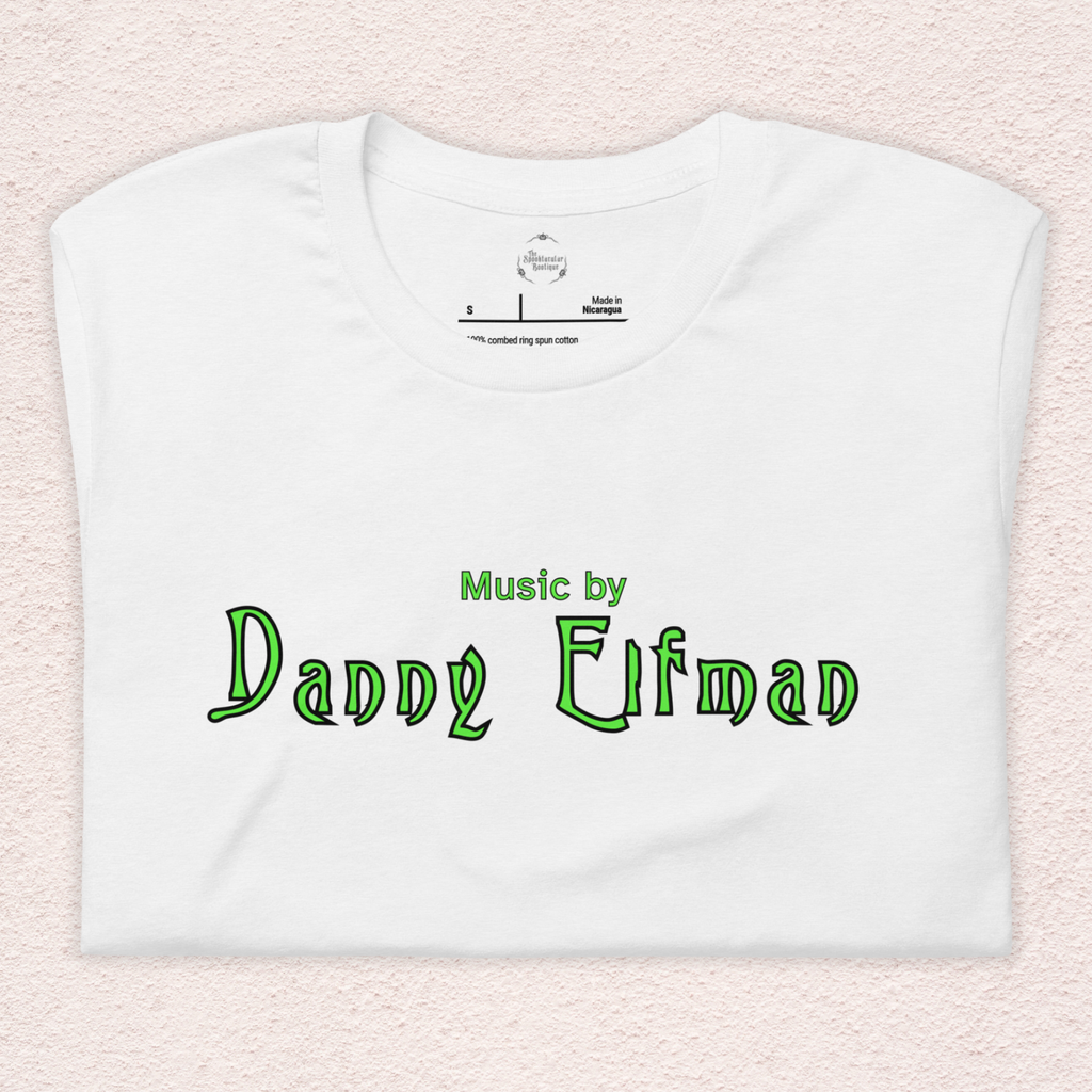 Music by Danny Elfman Tee | Unisex Gothic Film Score Graphic Shirt