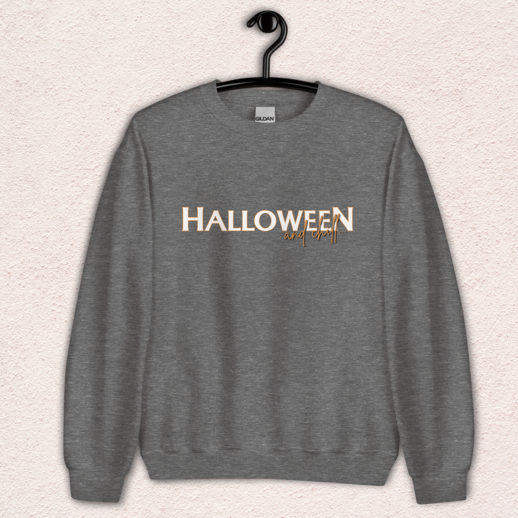 Halloween and Chill Crewneck Sweatshirt | Cozy Fall Loungewear