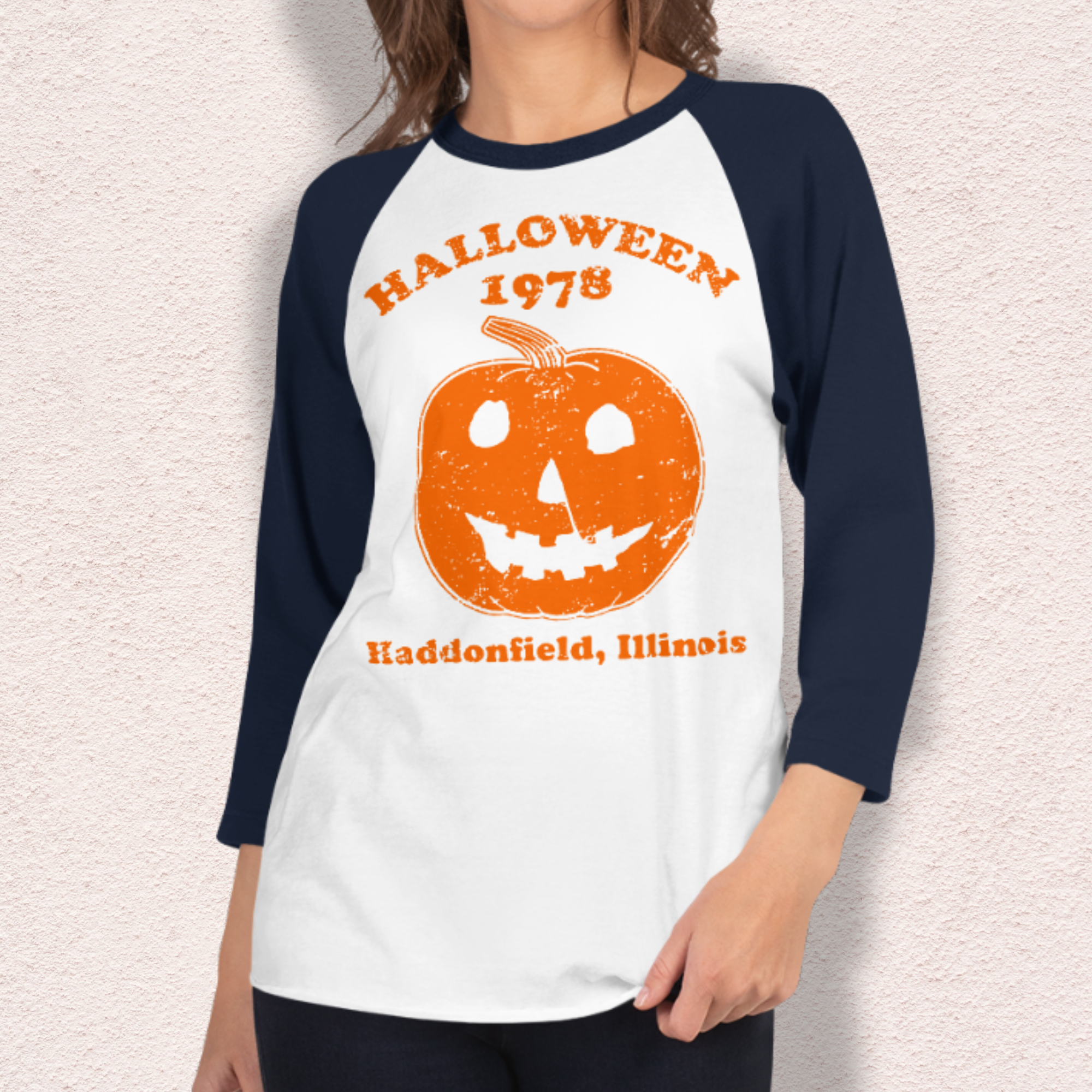 Haddonfield Halloween 1978 Raglan Tee | Unisex 3/4 Sleeve Horror Shirt