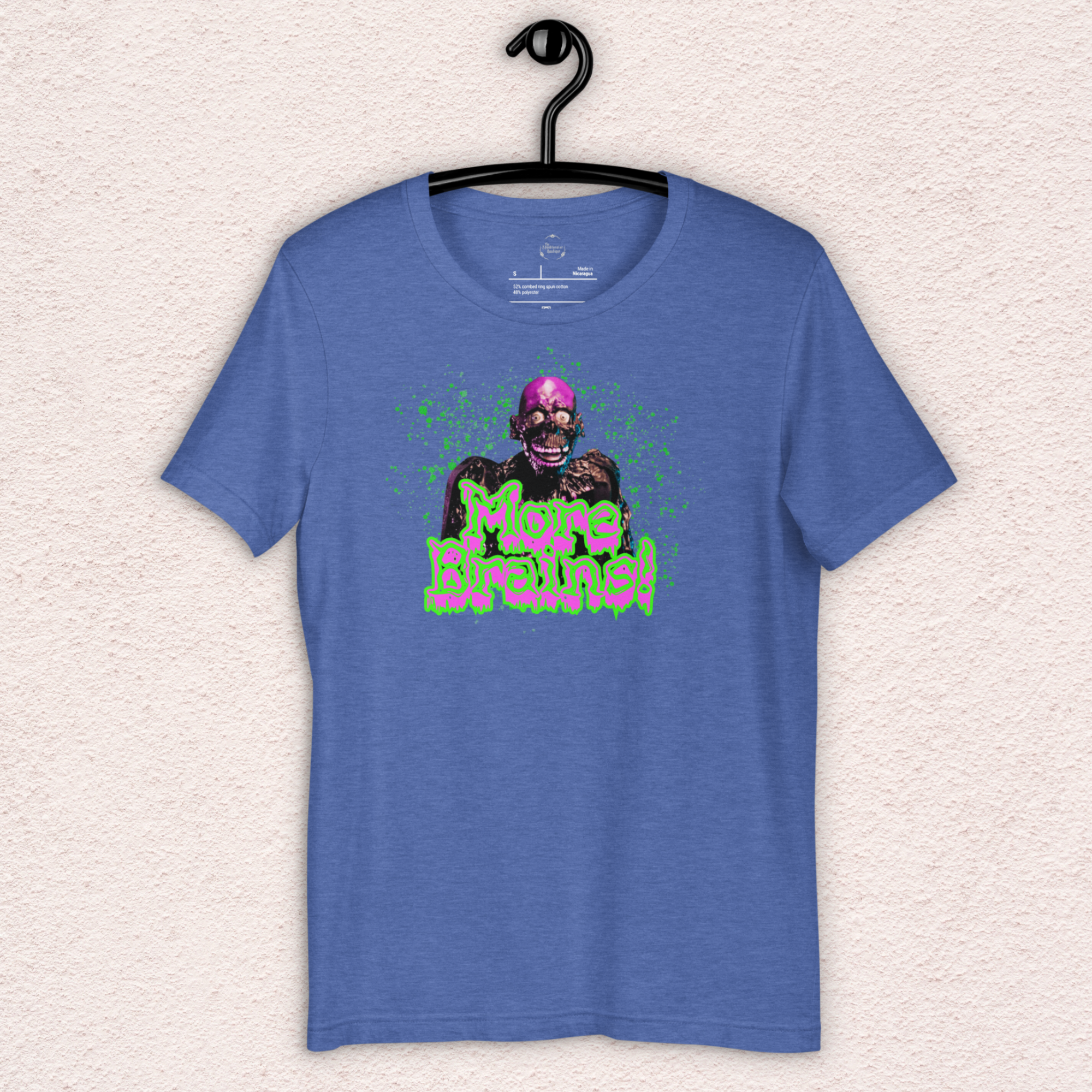 More Brains Tee | Unisex Neon 80s Zombie Horror Graphic Shirt