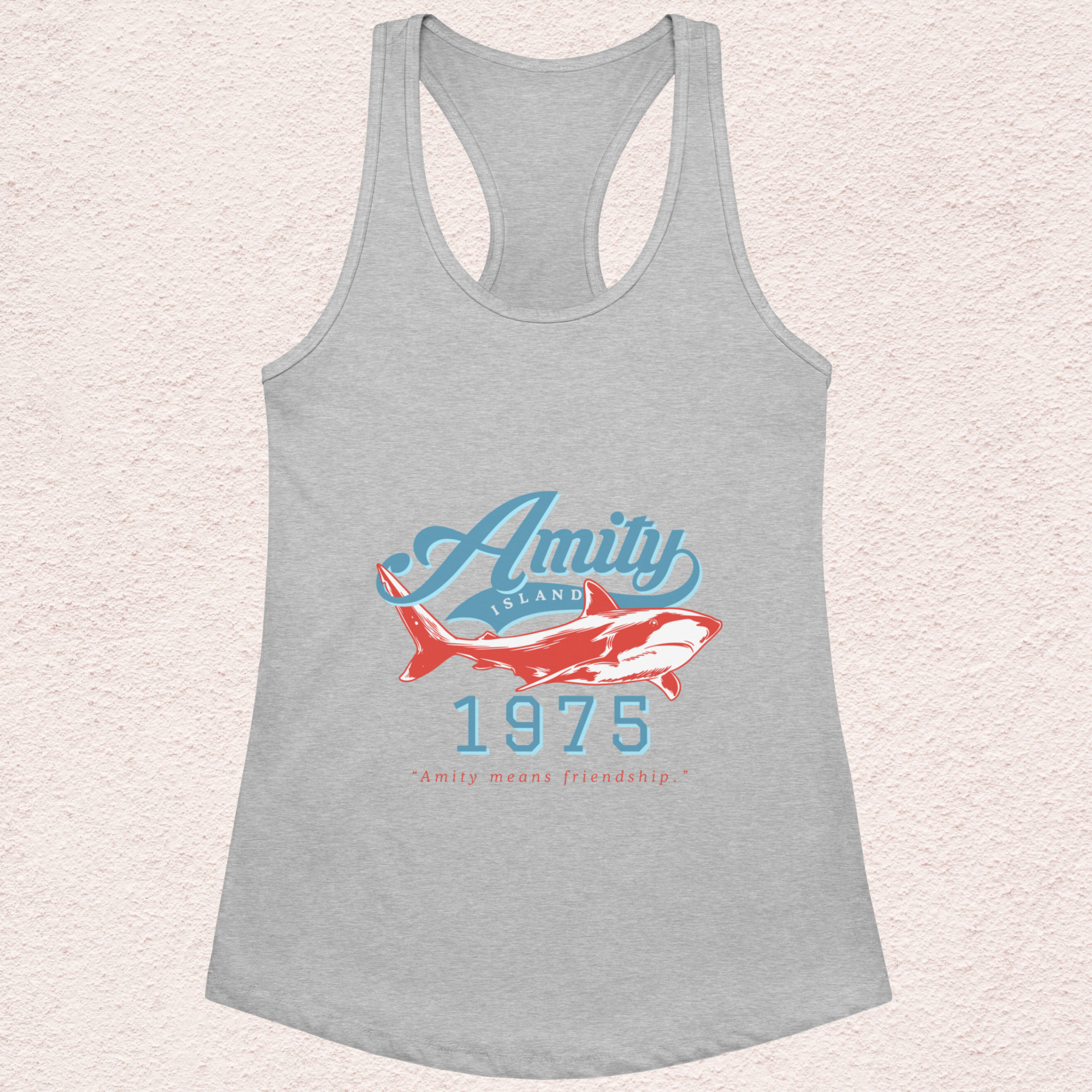 Amity Means Friendship Racerback Tank | Women’s Coastal Horror Top