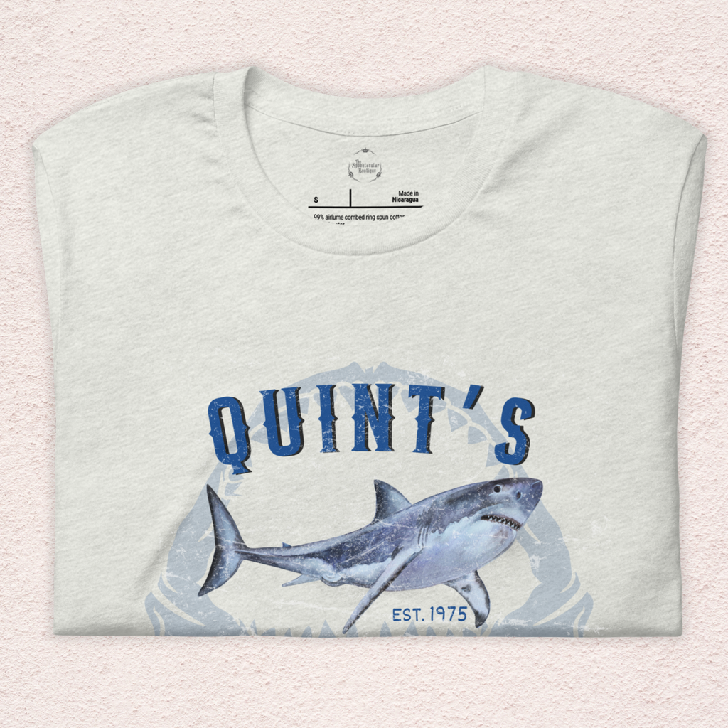 Quint’s Shark Fishing Tee | Unisex Retro Coastal Horror Graphic Shirt