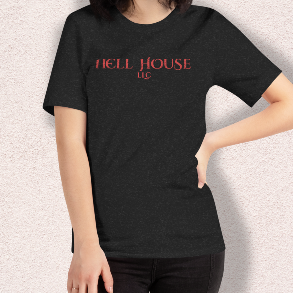 Hell House LLC Tee | Haunted Attraction Horror Shirt | Bella+Canvas Unisex Graphic Tee (Red Original Font)
