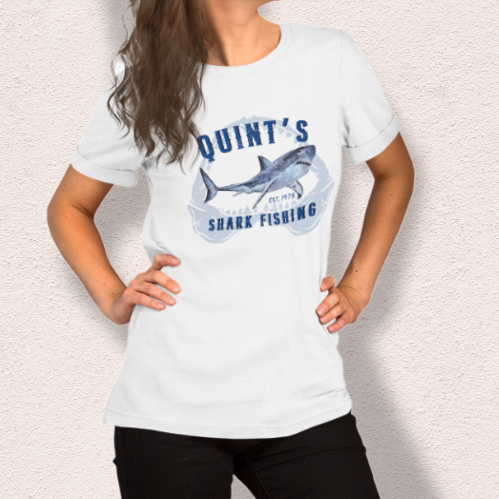 Quint’s Shark Fishing Tee | Unisex Retro Coastal Horror Graphic Shirt