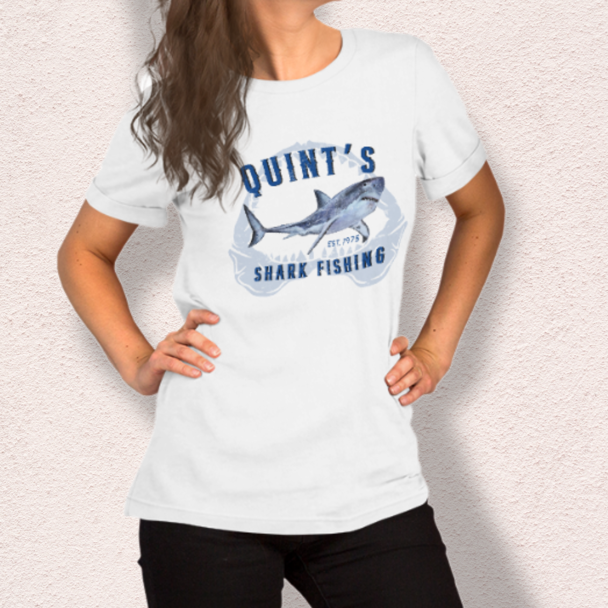 Quint’s Shark Fishing Tee | Unisex Retro Coastal Horror Graphic Shirt