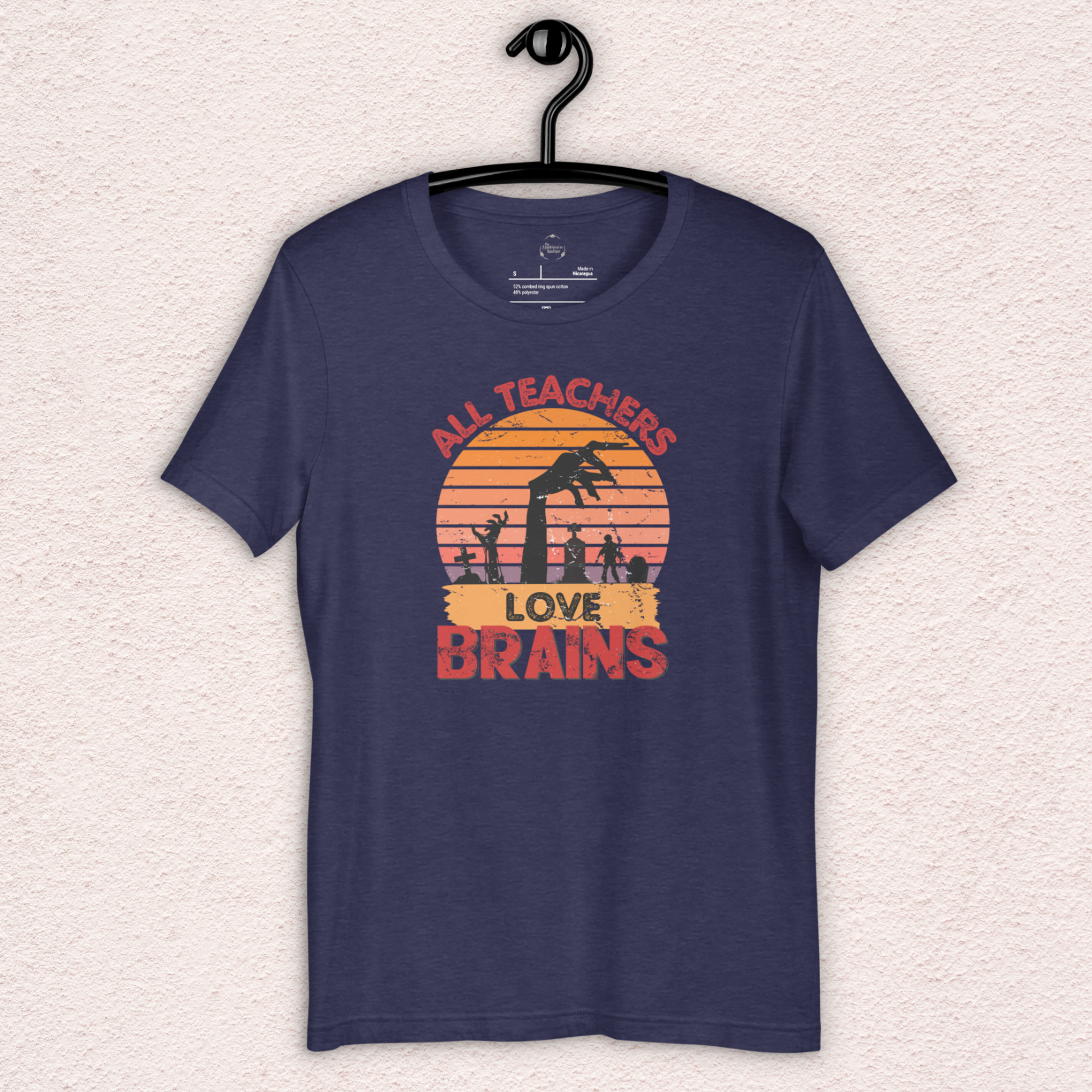 All Teachers Love Brains Tee | Unisex Funny Zombie Teacher Graphic Shirt