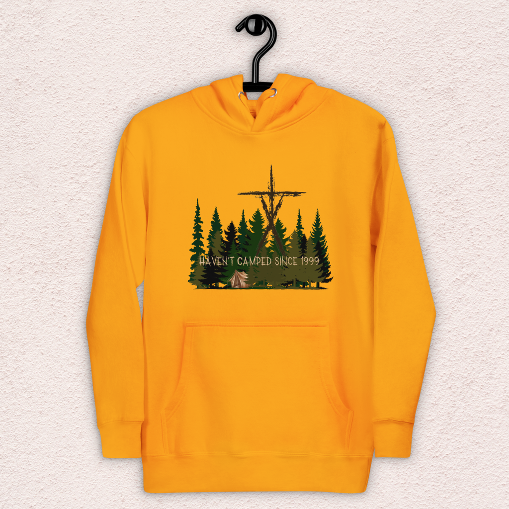 Haven’t Camped Since 1999 Hoodie | Unisex Funny Horror Camp Pullover