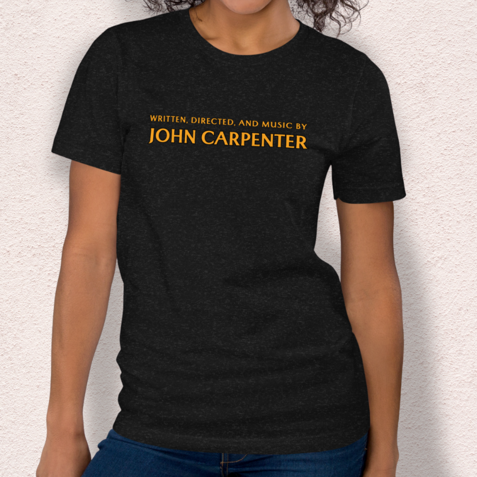 Written, Directed,& Music by John Carpenter Tee | Unisex Horror Film Lover Shirt