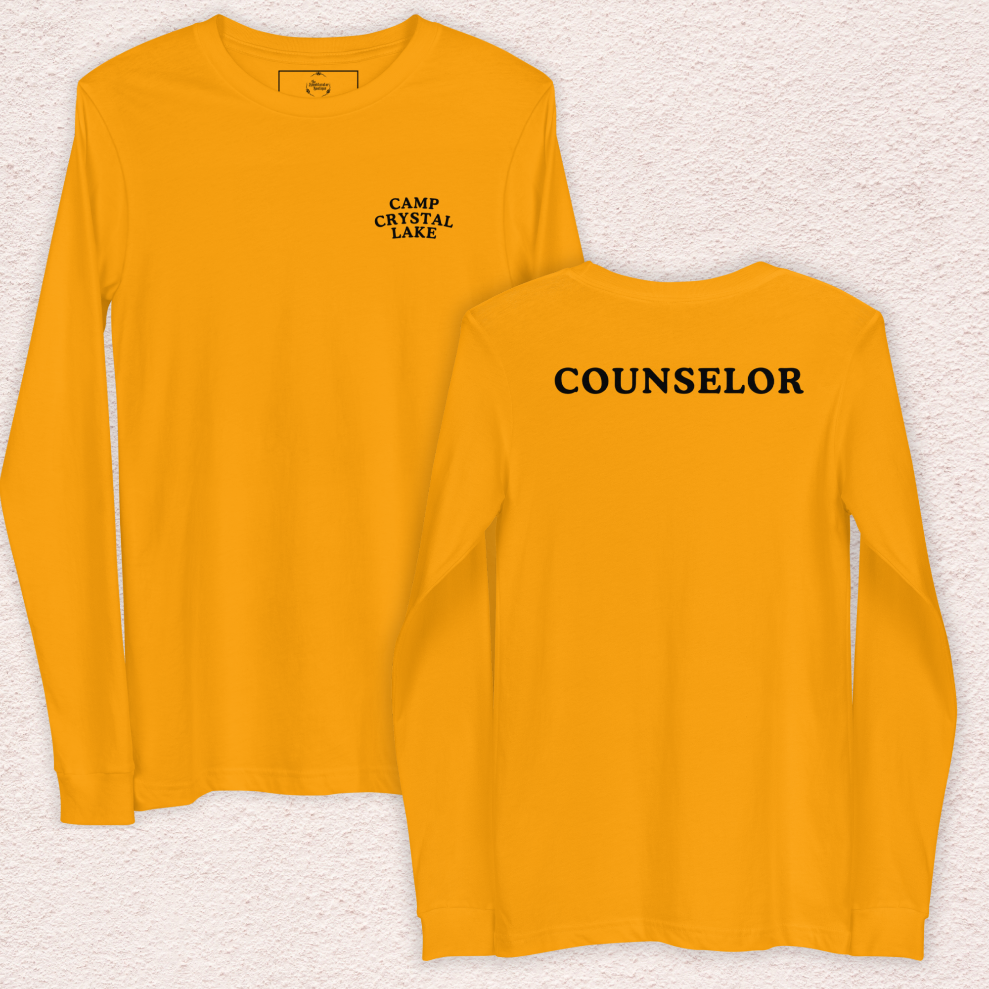 Camp Slasher Counselor Long Sleeve Tee | Bella+Canvas 3501 Unisex (Front + Back Print)