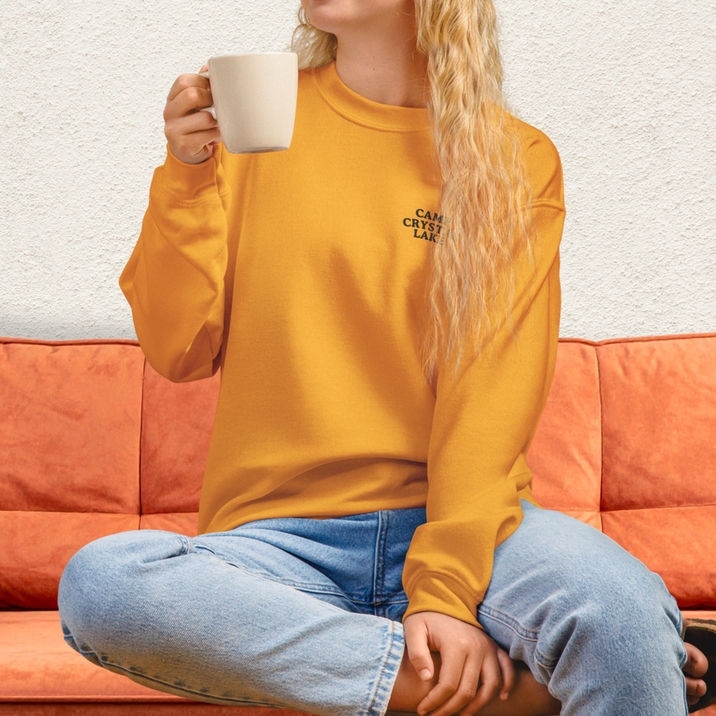 Camp Slasher Counselor Sweatshirt | Gildan Unisex Crewneck (Front + Back Print)