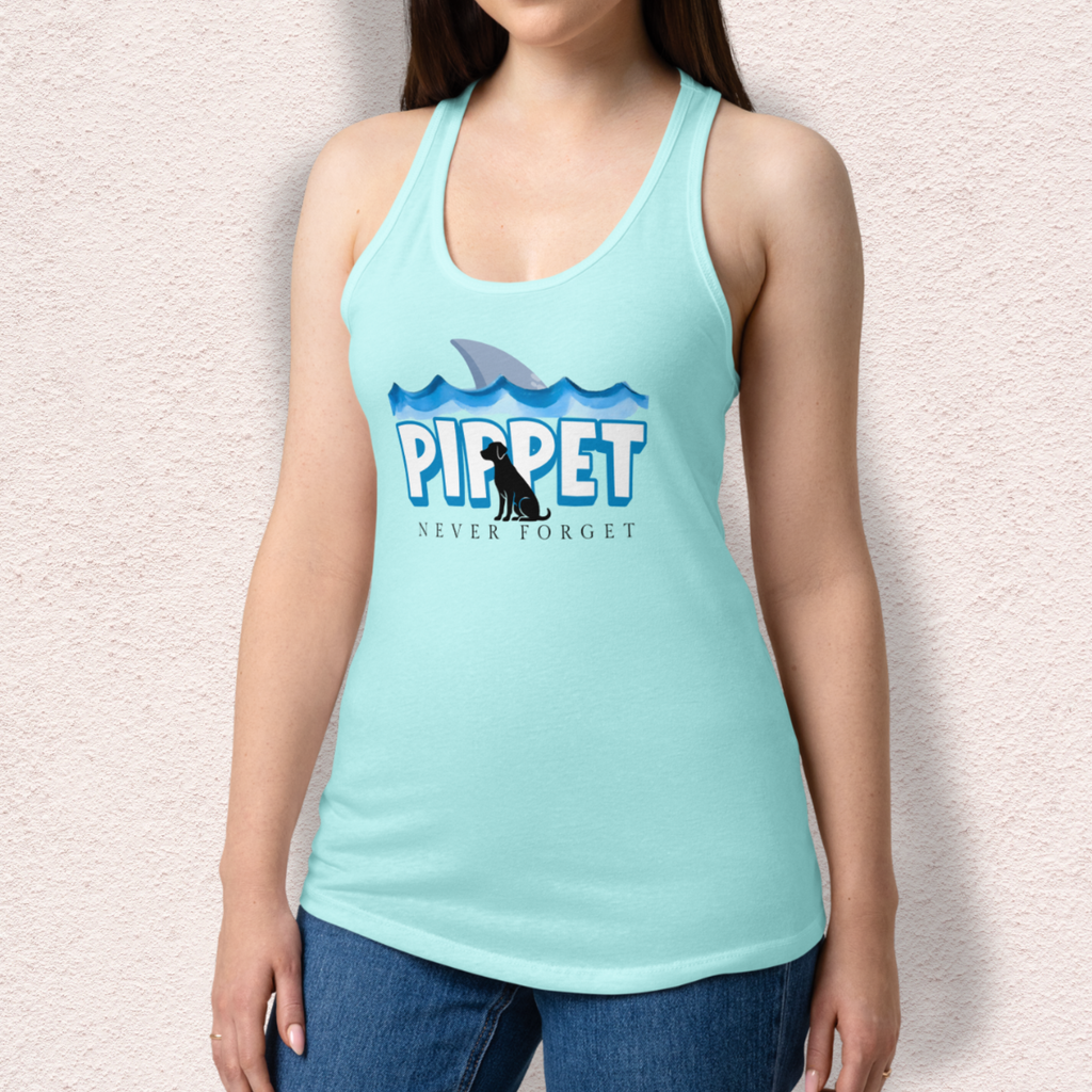 Pippet Never Forget Tank | Women’s Shark Horror Racerback
