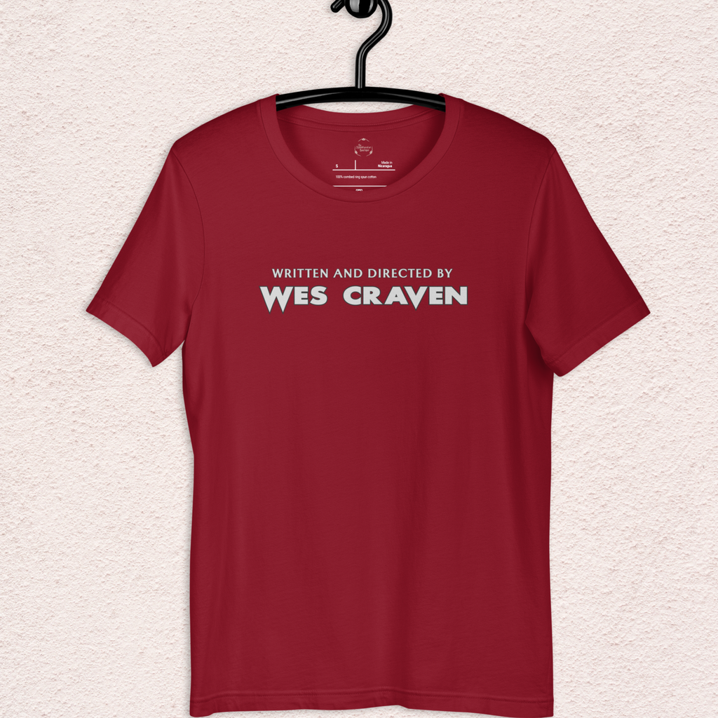 Written & Directed by Wes Craven Tee | Unisex Horror Film Lover Shirt