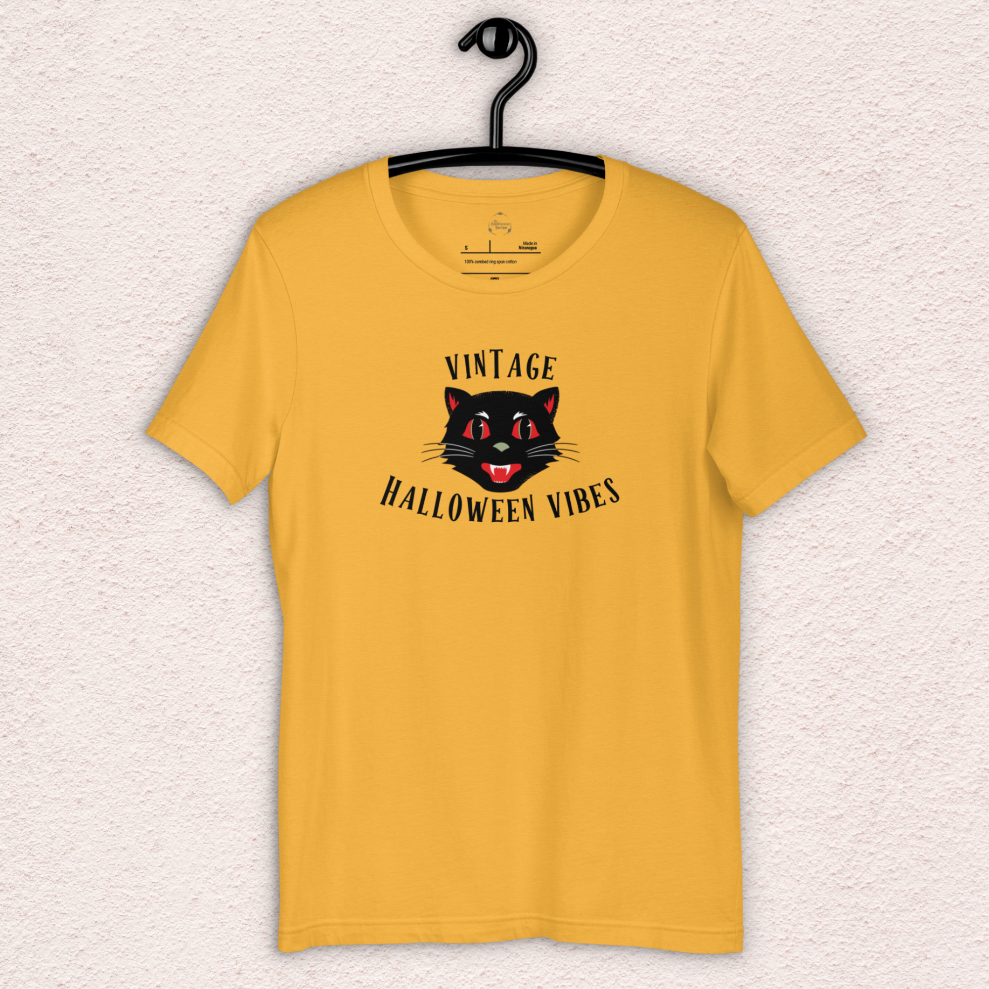 Vintage Halloween Vibes Tee | Unisex Retro Halloween Cat Graphic Shirt