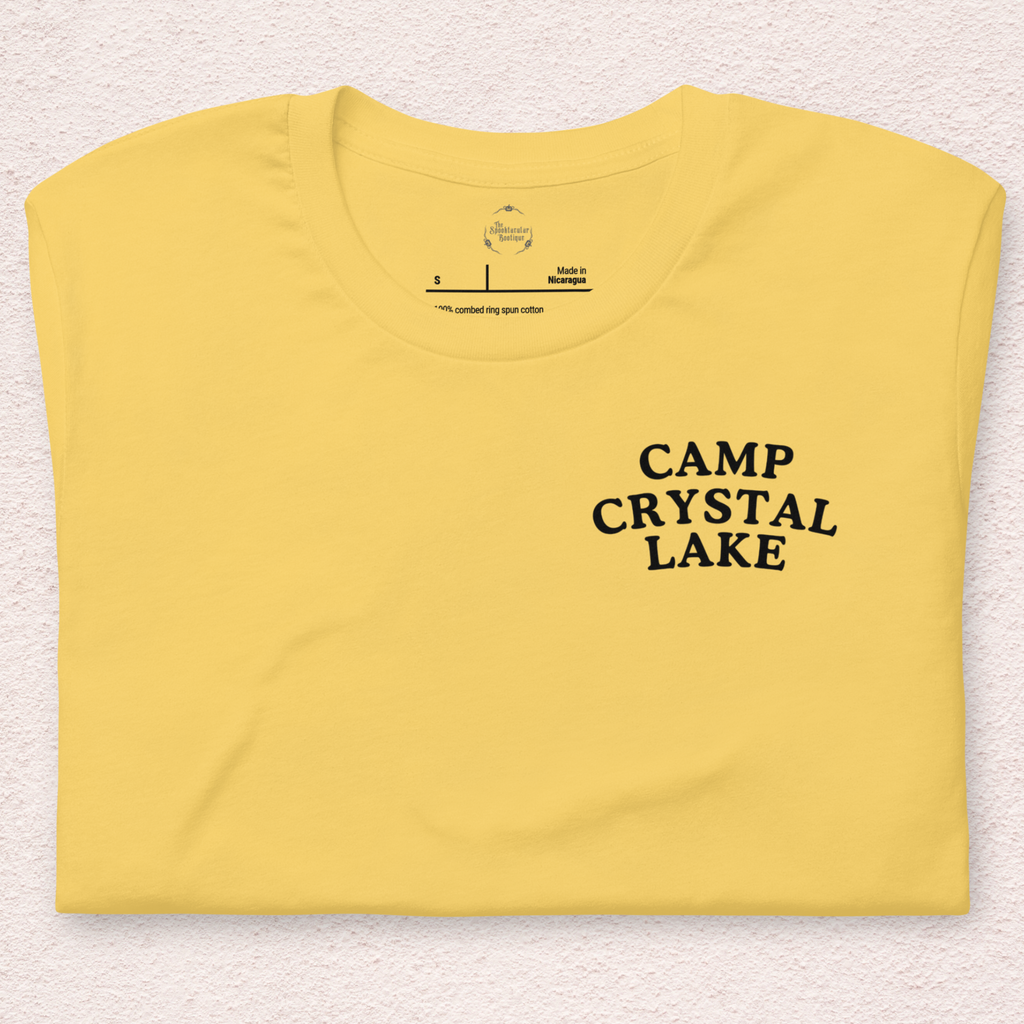 Camp Crystal Lake Counselor Tee | Unisex Horror Camp Front & Back Shirt