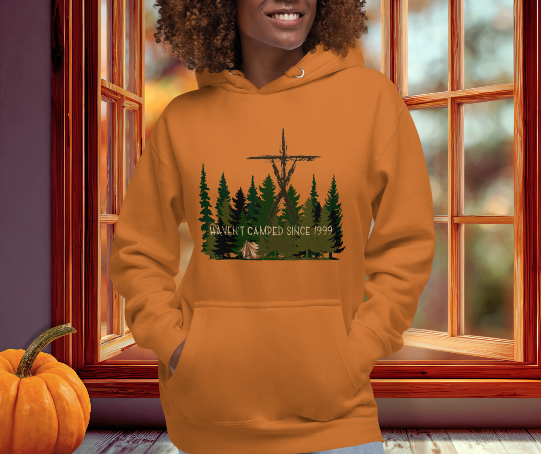 Haven’t Camped Since 1999 Hoodie | Unisex Funny Horror Camp Pullover