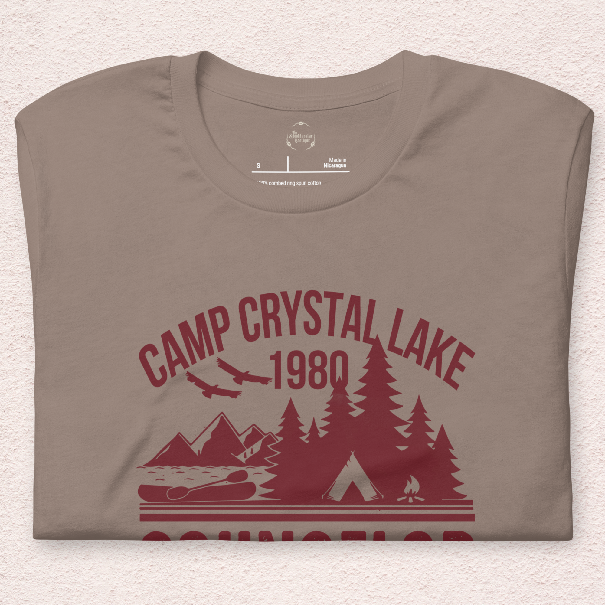 Camp Crystal Lake Tee | Unisex Vintage Summer Camp Horror Shirt (red ink)