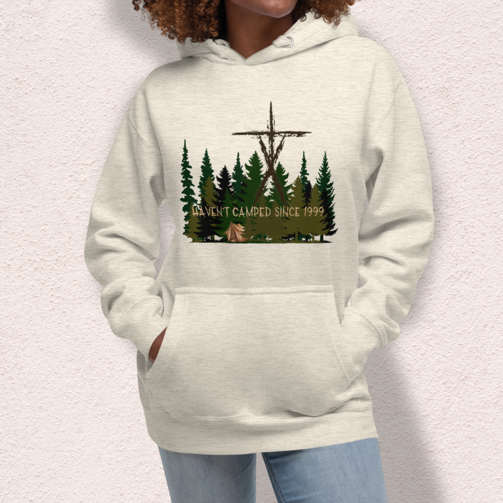 Haven’t Camped Since 1999 Hoodie | Unisex Funny Horror Camp Pullover
