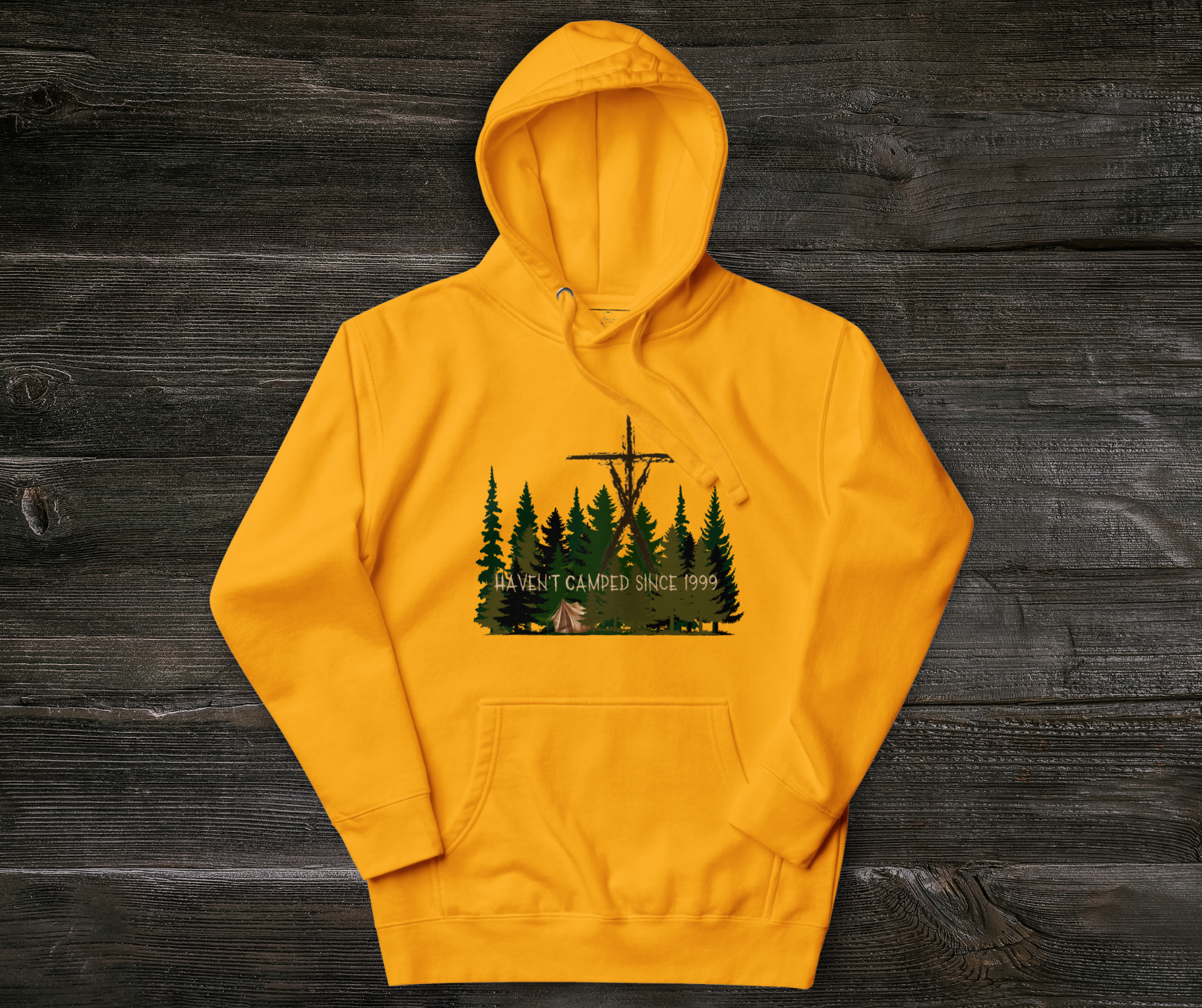 Haven’t Camped Since 1999 Hoodie | Unisex Funny Horror Camp Pullover