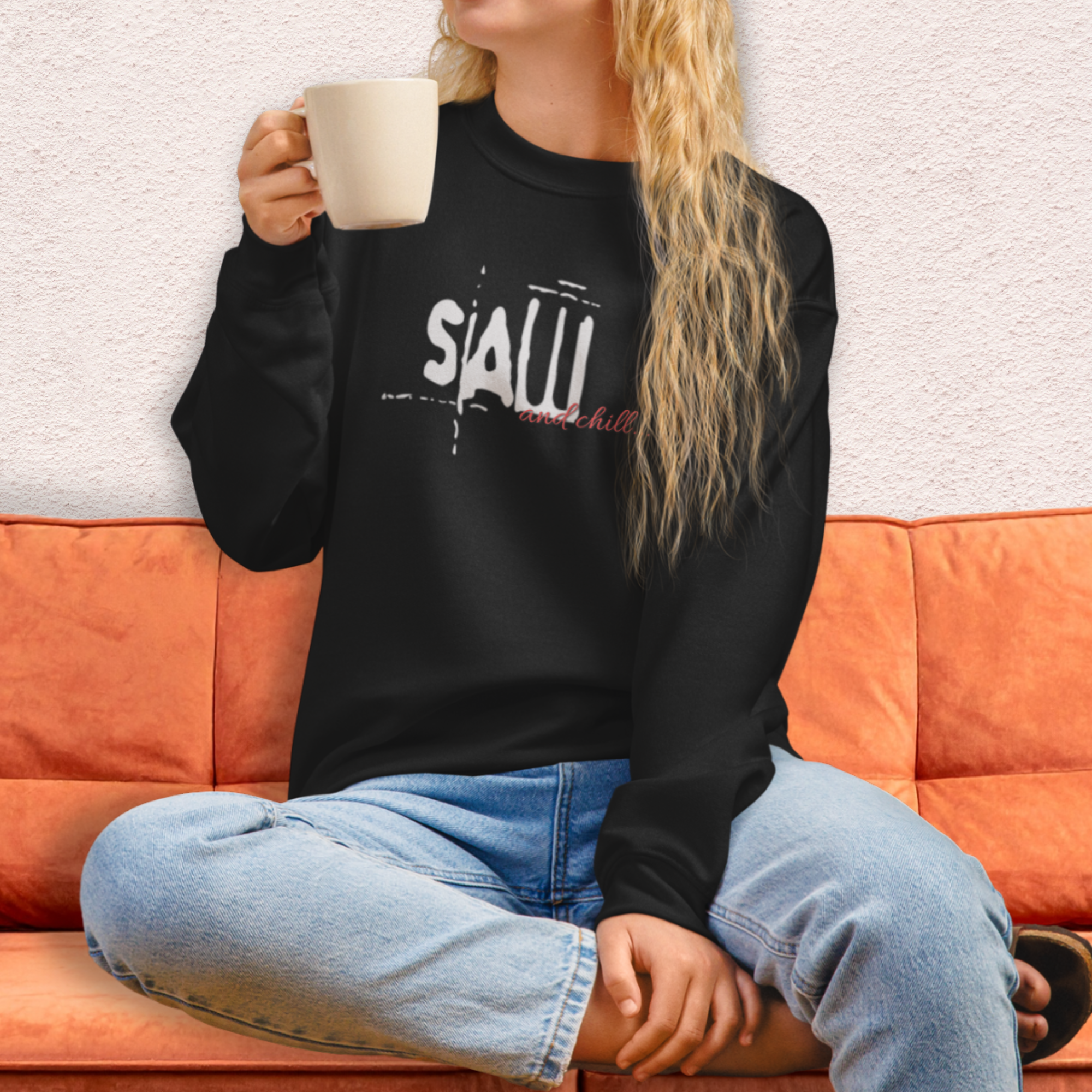Saw & Chill Crewneck Sweatshirt | Cozy Slasher Loungewear