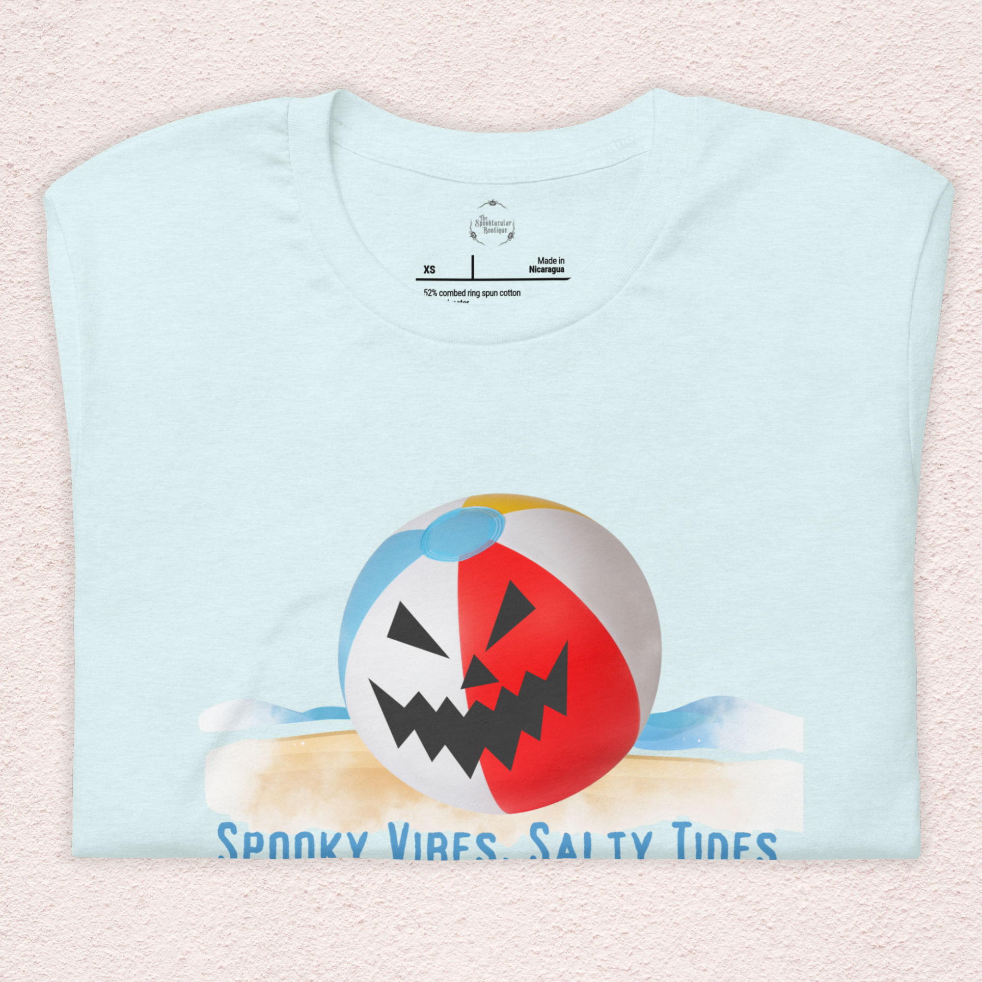Spooky Vibes Salty Tides Tee | Unisex Spooky Beach Graphic Shirt