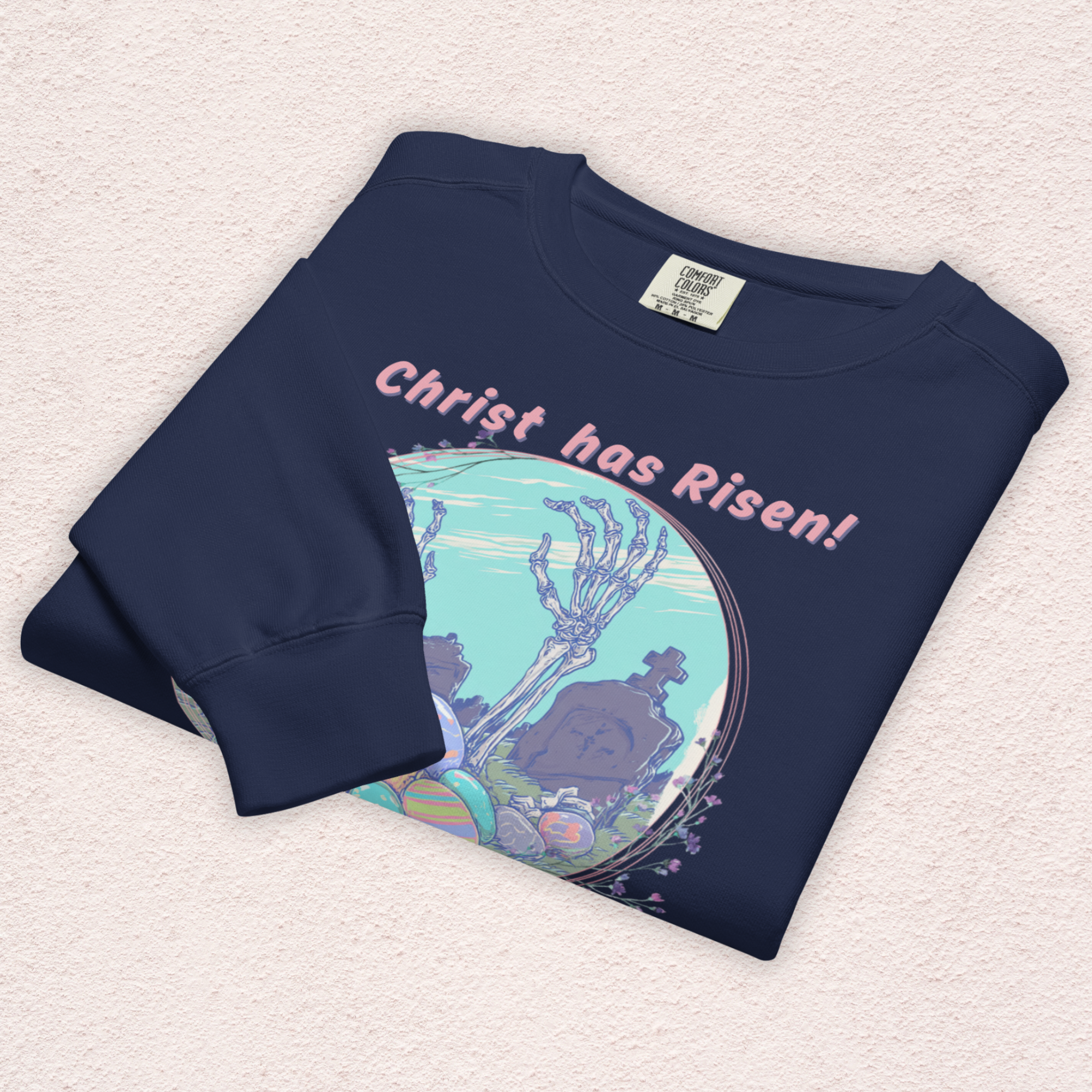 Christ Has Risen… and So Have They Sweatshirt | Funny Horror Easter Sweatshirt | Comfort Colors Garment DyedCrewneck