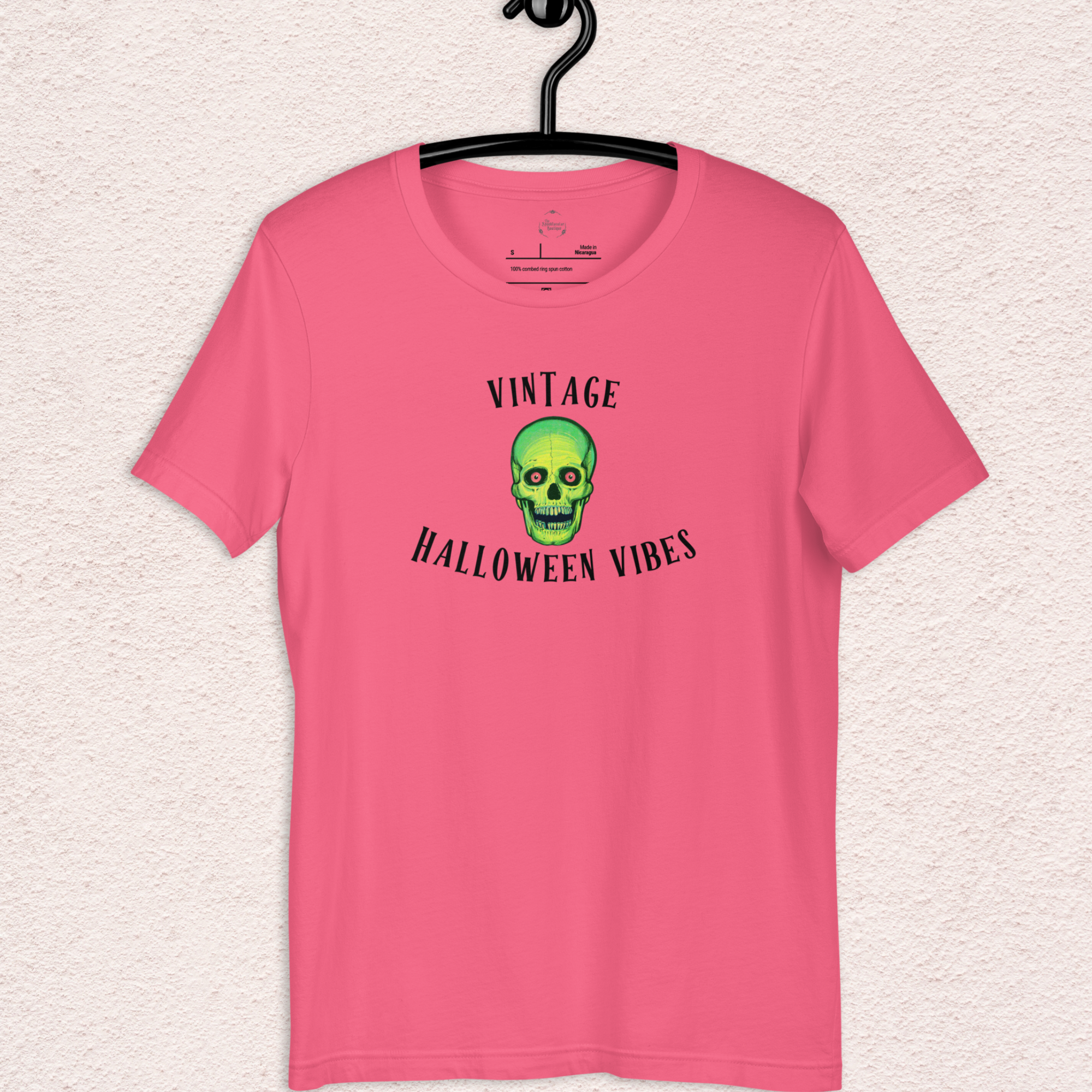 Vintage Halloween Vibes Tee | Unisex Retro Green Skull Graphic Shirt