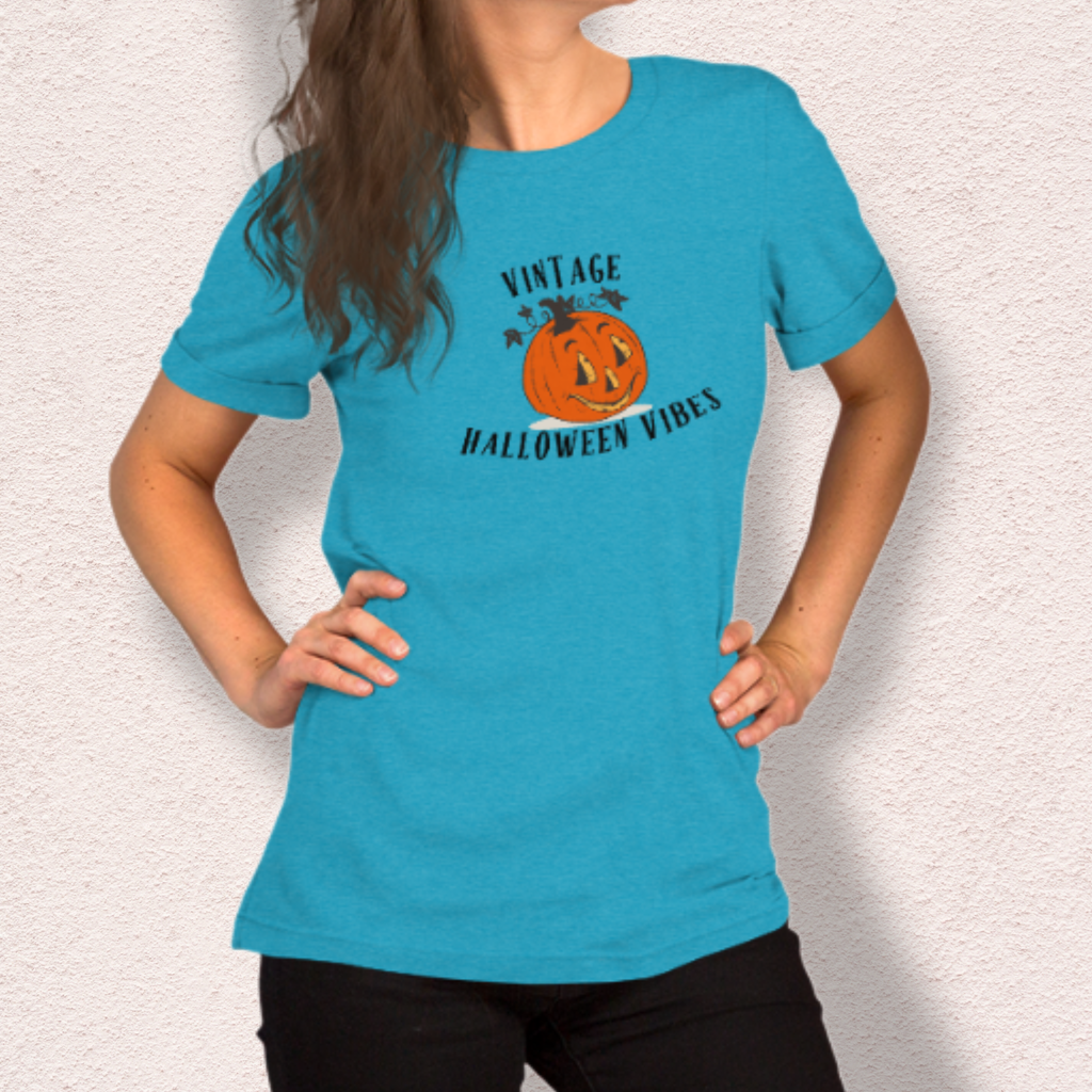 Vintage Halloween Vibes Tee | Unisex Retro Jack-O’-Lantern Graphic Shirt